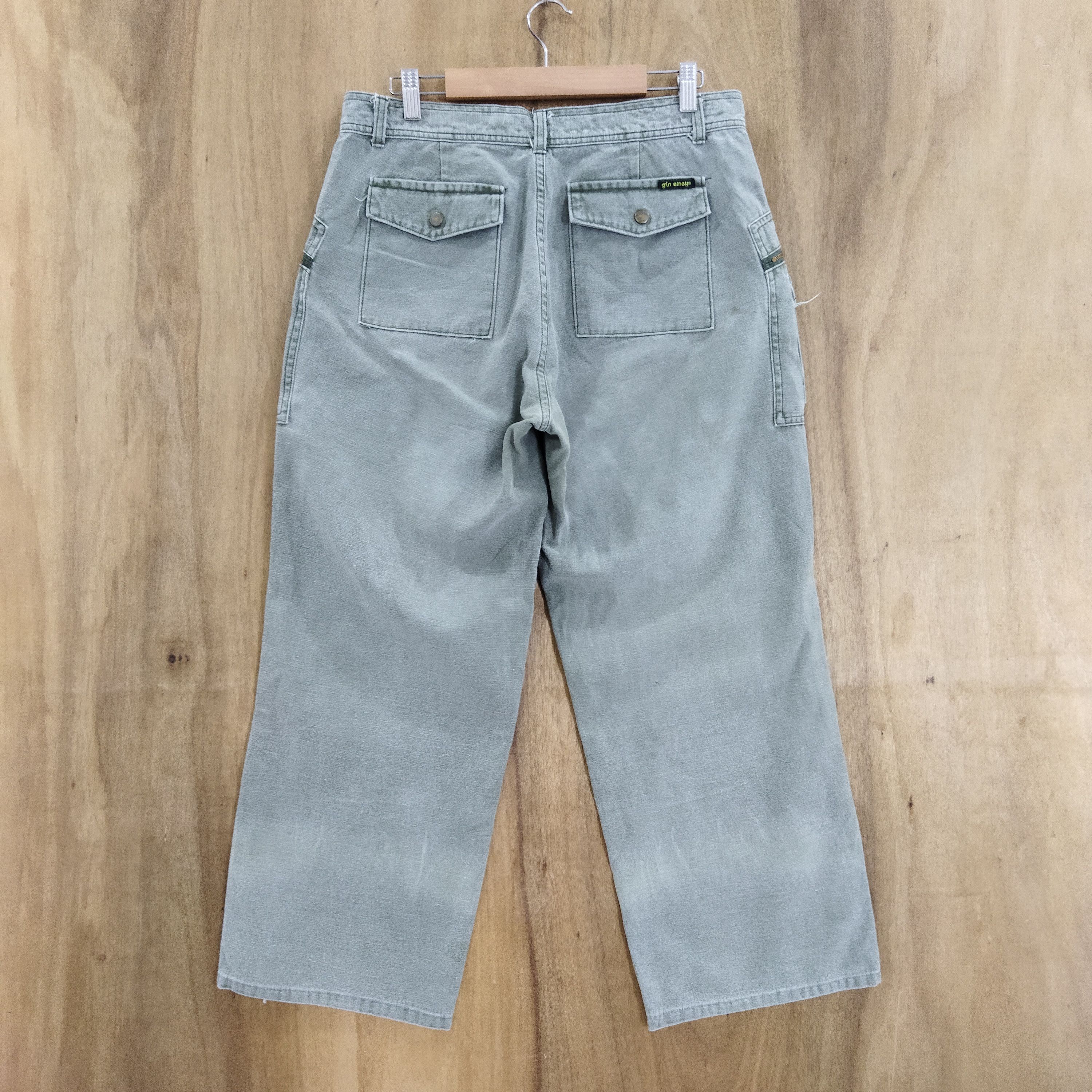 Japanese Brand GINEMEY FADED GREEN BUSH PANTS Size US 32 / EU 48 - 6 Thumbnail