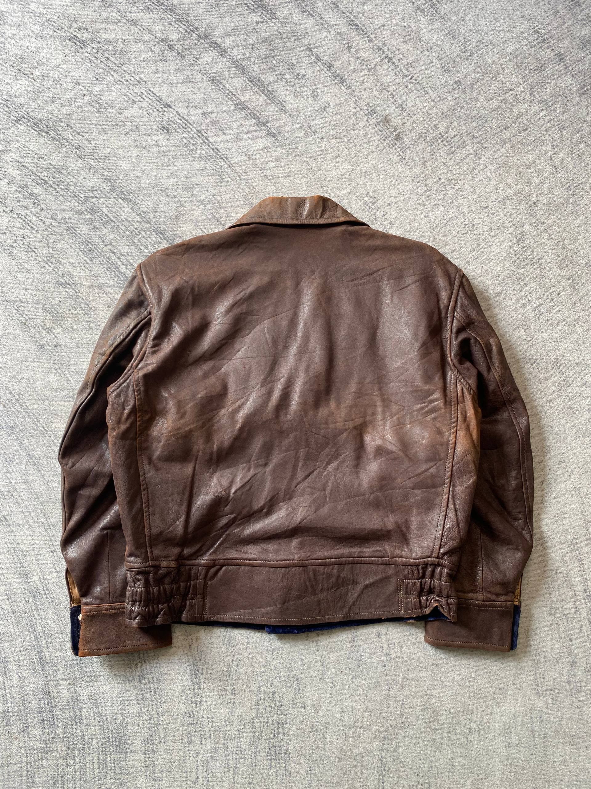 Leather Vtg 50s Horsehide Japanese Civilian Post War Leather Jacket Size US S / EU 44-46 / 1 - 2 Thumbnail