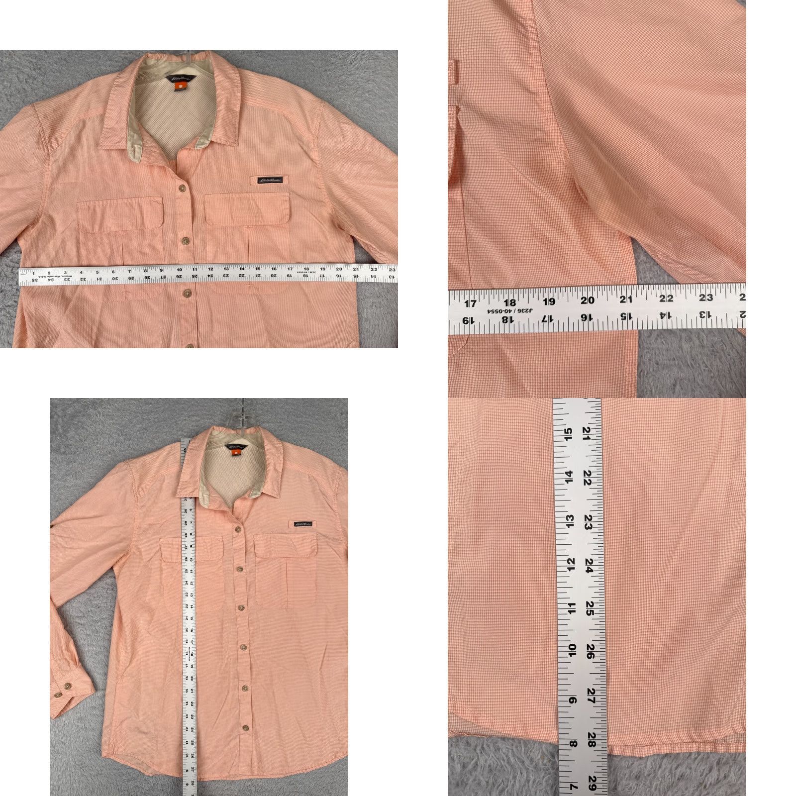 Eddie Bauer Eddie Bauer Shirt Women Large Tall Pink Pocket Button Up Fish Angler Long Sleeve Shirt? Size L / US 10 / IT 46 - 8 Thumbnail