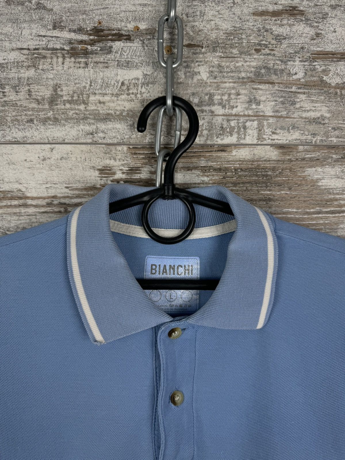 Luigi Bianchi Mens Vintage Bianchi T-shirt polos tee cycle cycling Size US L / EU 52-54 / 3 - 5 Thumbnail