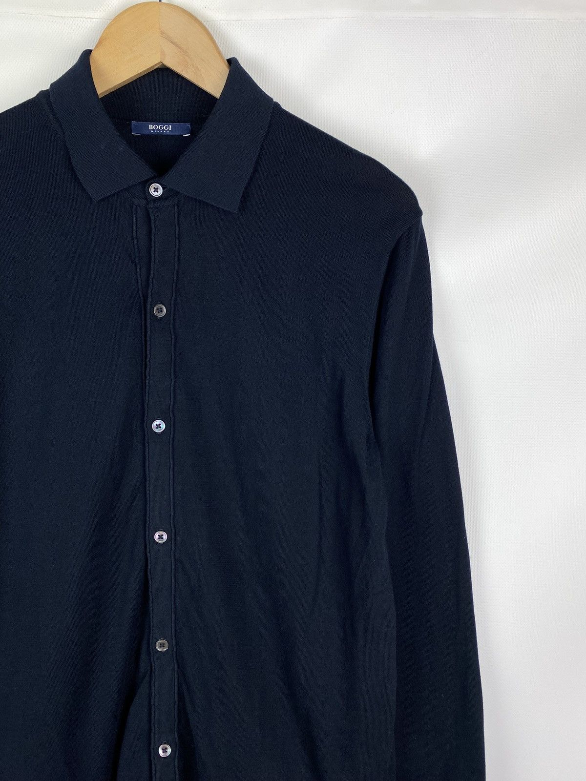 Boggi Boggi Milano men’s long sleeve button up shirt knitwear Size US L / EU 52-54 / 3 - 5 Thumbnail
