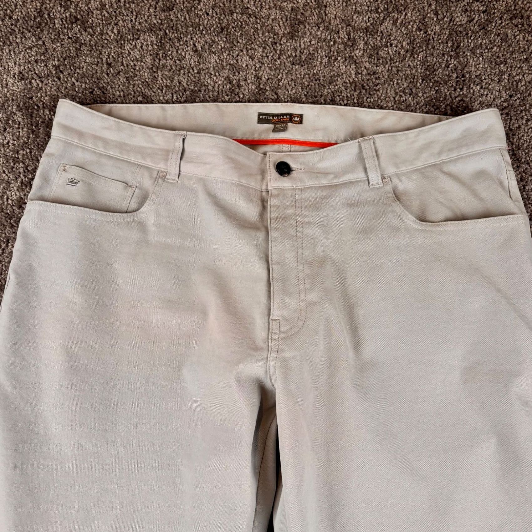Peter Millar Peter Millar Pants Mens 38x28 Light Gray Crown Sport Golf Stretch 5 Pocket Shirt? Size US 38 / EU 54 - 2 Thumbnail