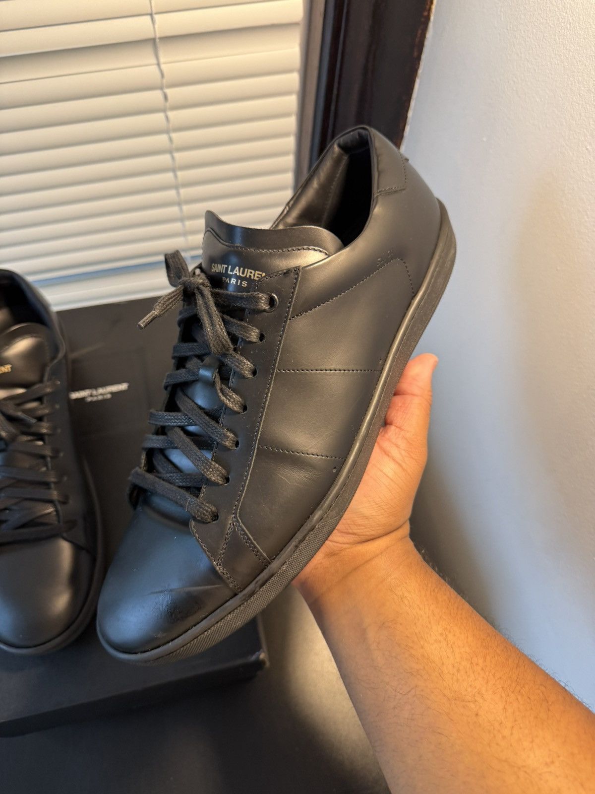 Saint Laurent Paris Saint Laurent Paris Court Classic Sneakers Size 45.5 / 12.5 Size US 12.5 / EU 45-46 - 3 Thumbnail
