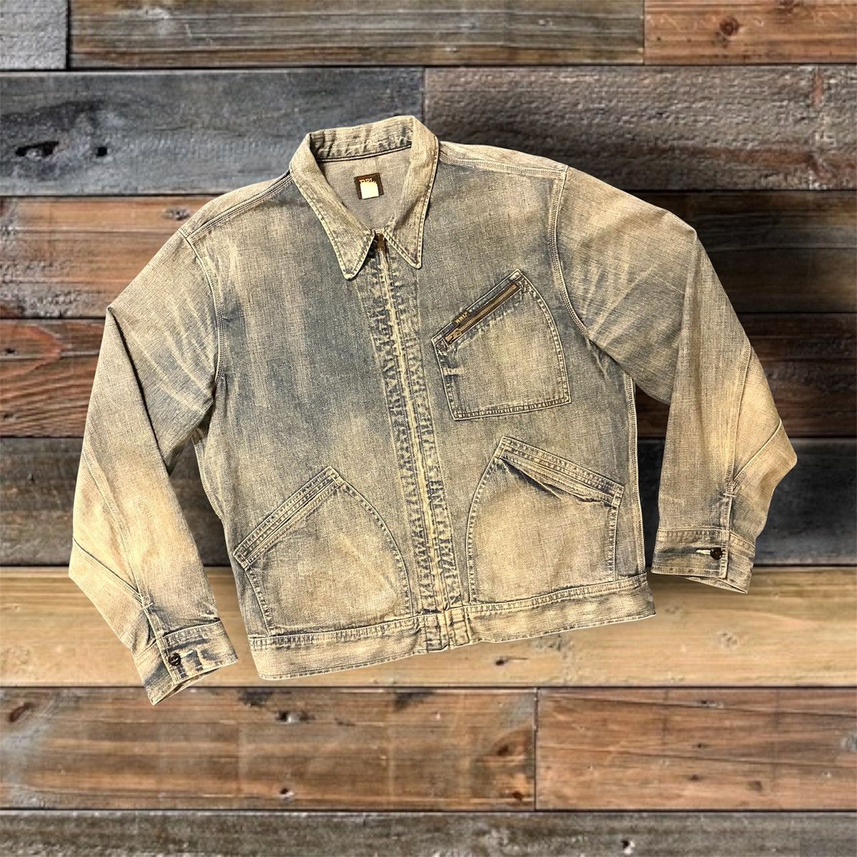 RRL Ralph Lauren RRL Leeland Wash Denim Jacket L | Grailed