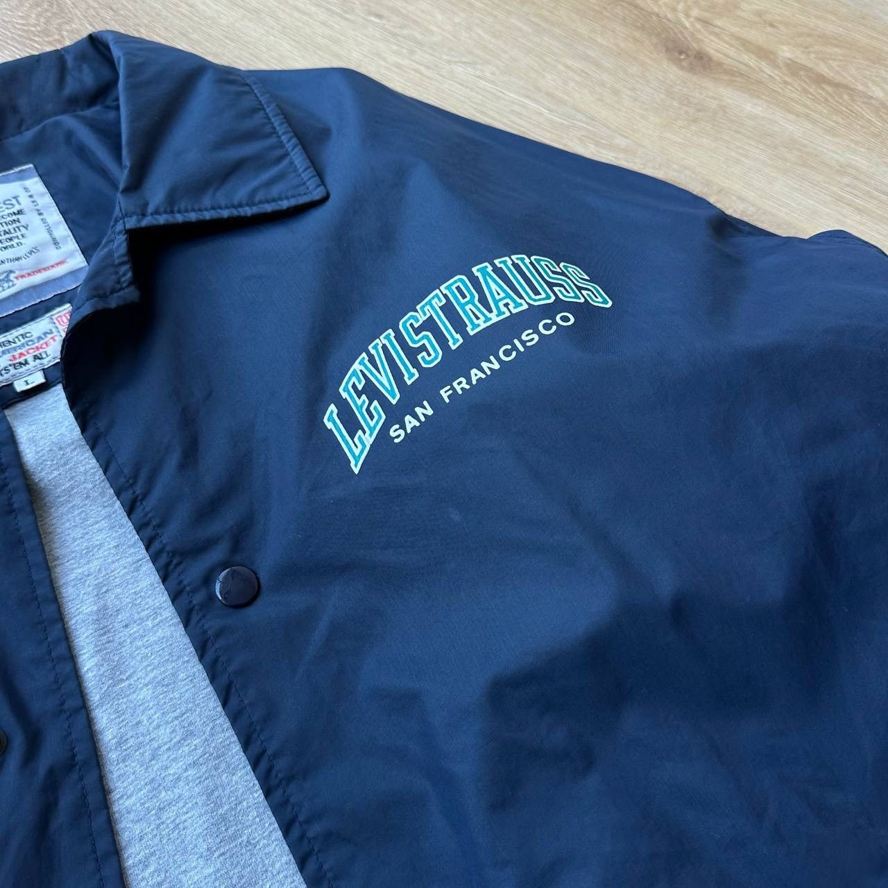 Levi's 90s Vintage Levi’s Varsity Logo Nylon Bomber Jacket Size US L / EU 52-54 / 3 - 7 Thumbnail