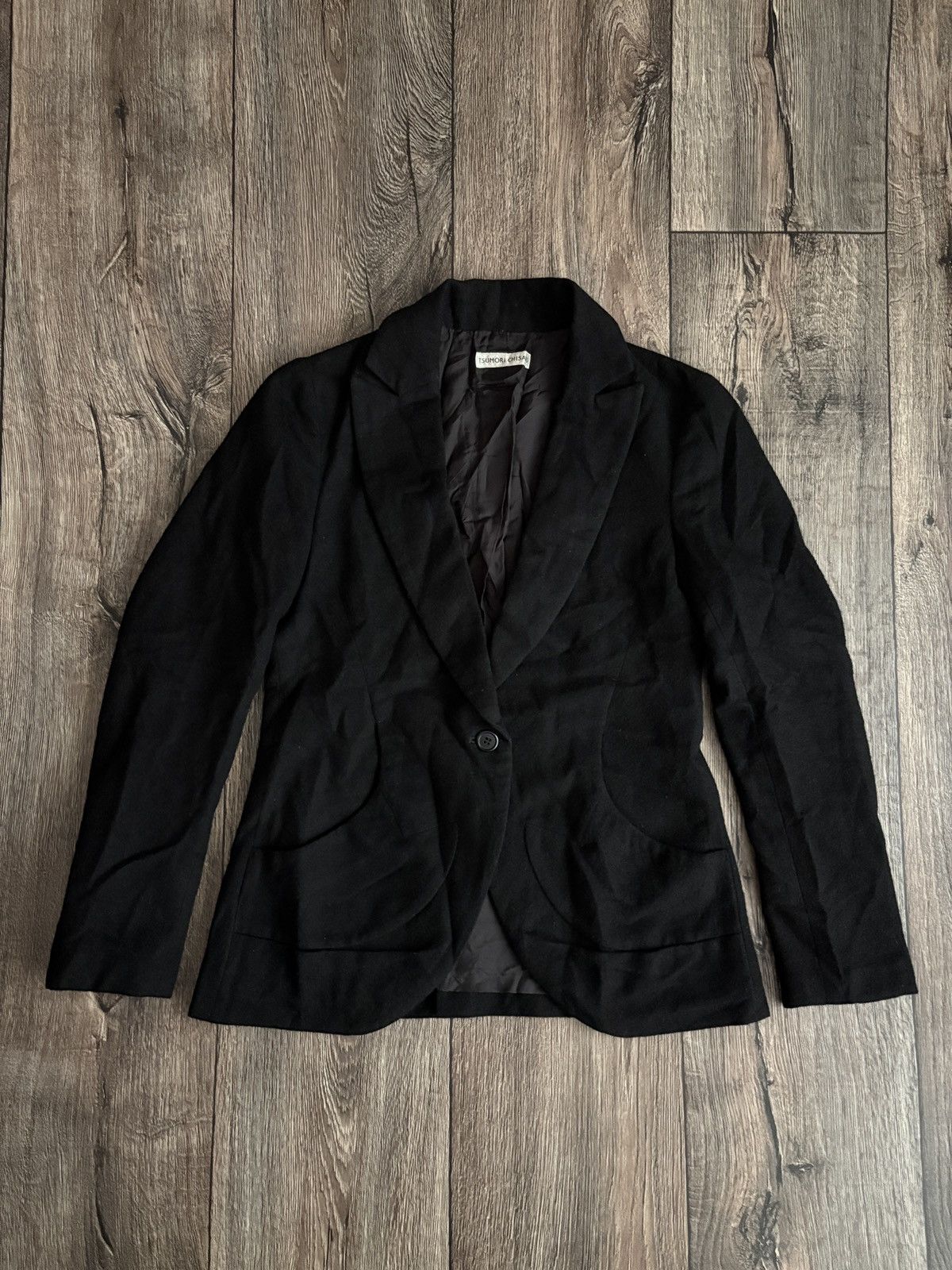 Tsumori Chisato By Issey Miyake Wool One Button Blazer Japan
