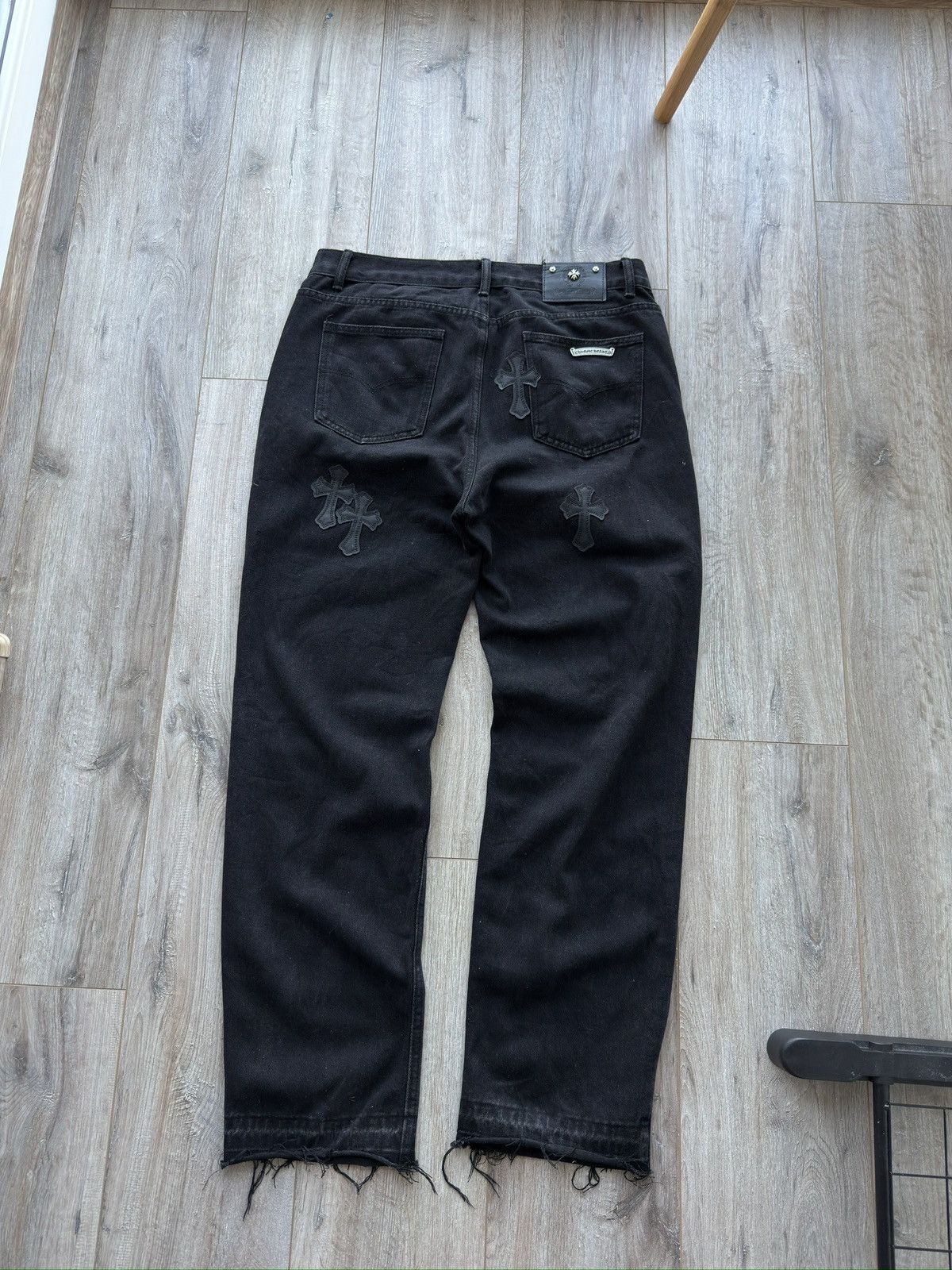 Other Gothic Chrome Patch Jeans Heards Y2K Streetwear Distressed Size US 33 - 8 Thumbnail