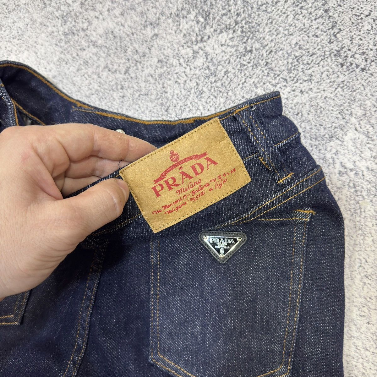 Prada Prada Dark Indigo Flared Jeans 26 size Size 26" / US 2 / IT 38 - 13 Thumbnail