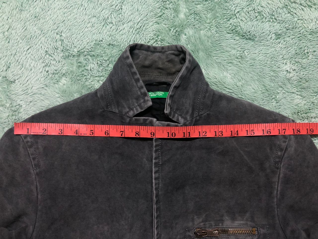 If Six Was Nine × United Colors Of Benetton UNITED COLORS OF BENETTON STONE WASH BLAZER ZIPPER JACKET Size US M / EU 48-50 / 2 - 23 Thumbnail