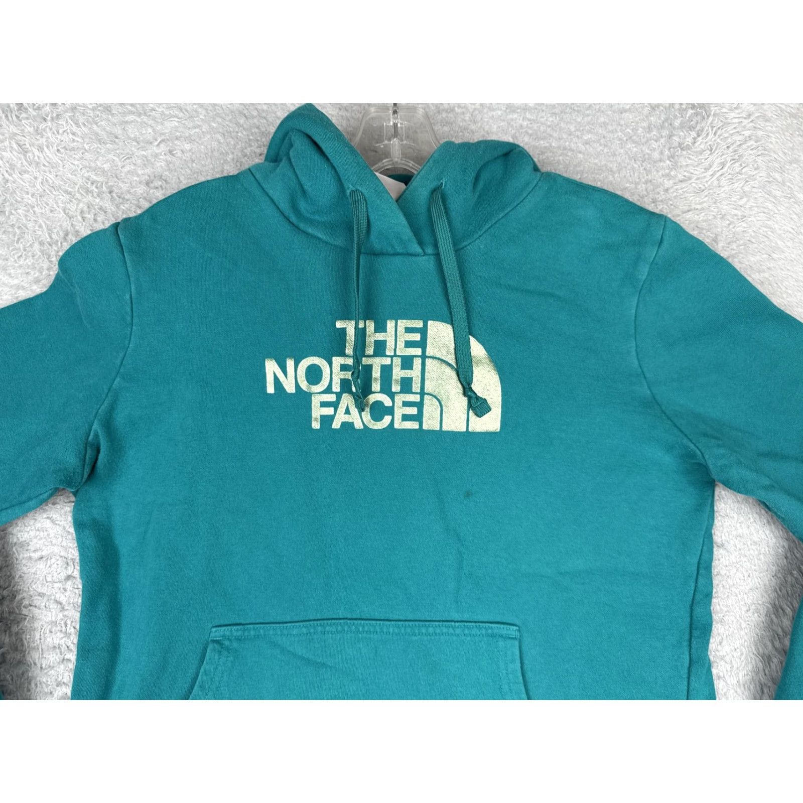 The North Face The North Face Hoodie Womens Large Green Logo Pullover Sweatshirt Jersey Fabric Size L / US 10 / IT 46 - 4 Thumbnail