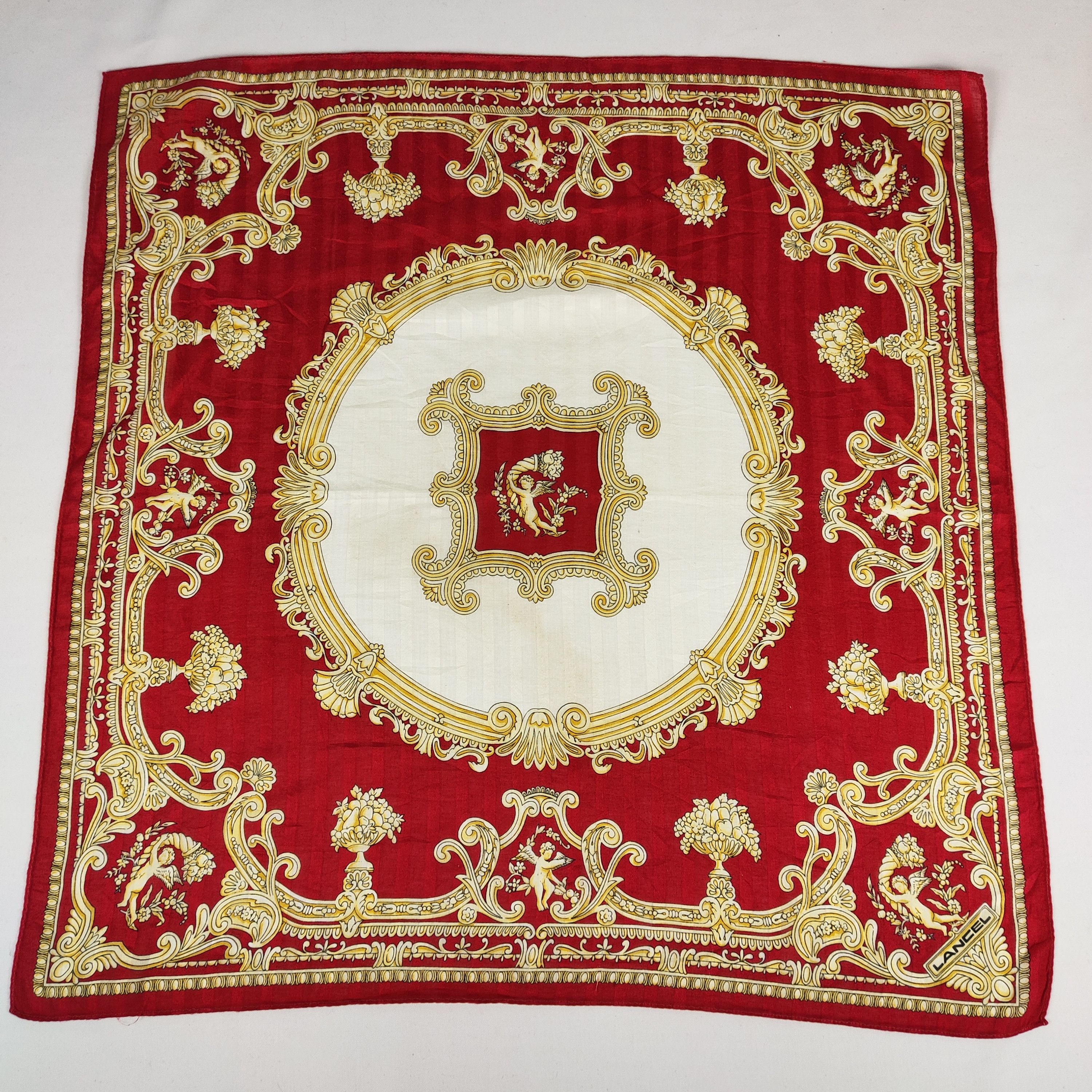Lancel × Vintage Lancel Handkerchief / Neckerchief / Bandana FZ671 Size ONE SIZE - 3 Thumbnail