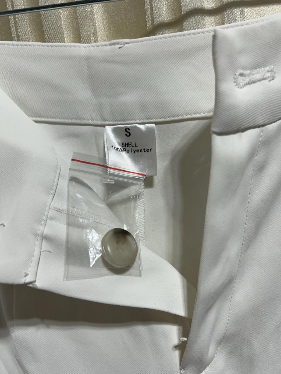 Designer Women's White High-Waisted Trousers - Size S Size 28" / US 6 / IT 42 - 2 Thumbnail