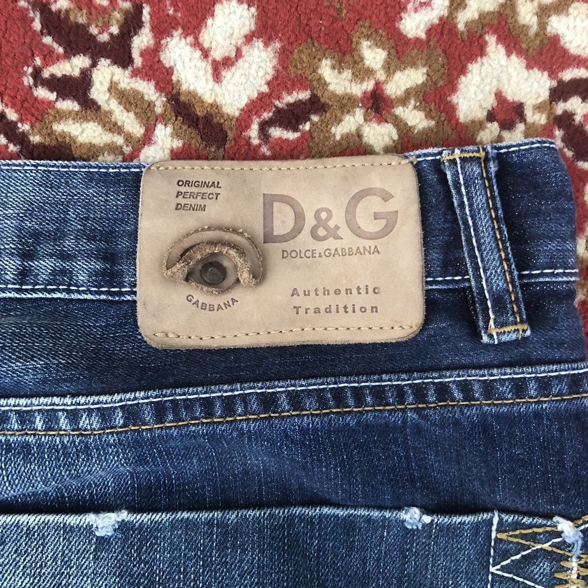 Dolce & Gabbana × Vintage D&G Dolce & Gabbana luxury crazy distressed denim jeans Size US 38 / EU 54 - 11 Thumbnail