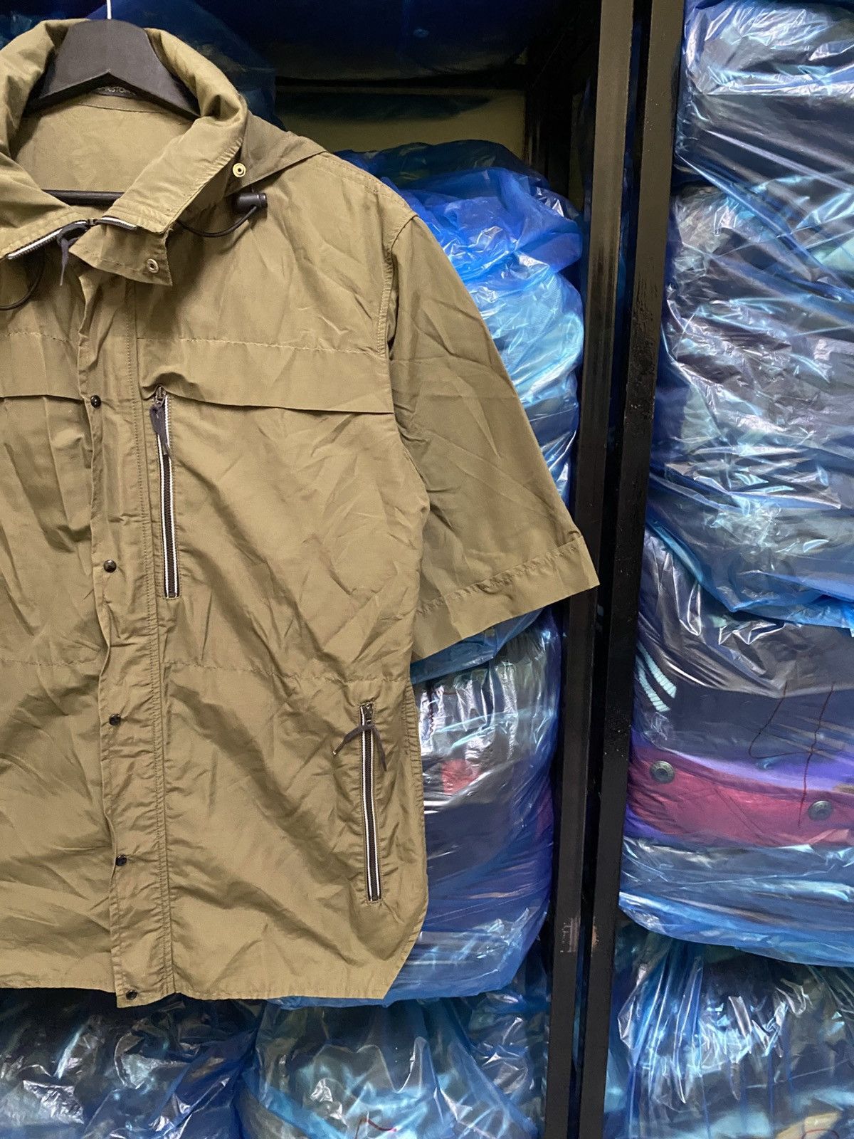 Christophe Lemaire Christophe Lemaire Olive Green Technical Short Sleeve Jacket Size US M / EU 48-50 / 2 - 6 Thumbnail
