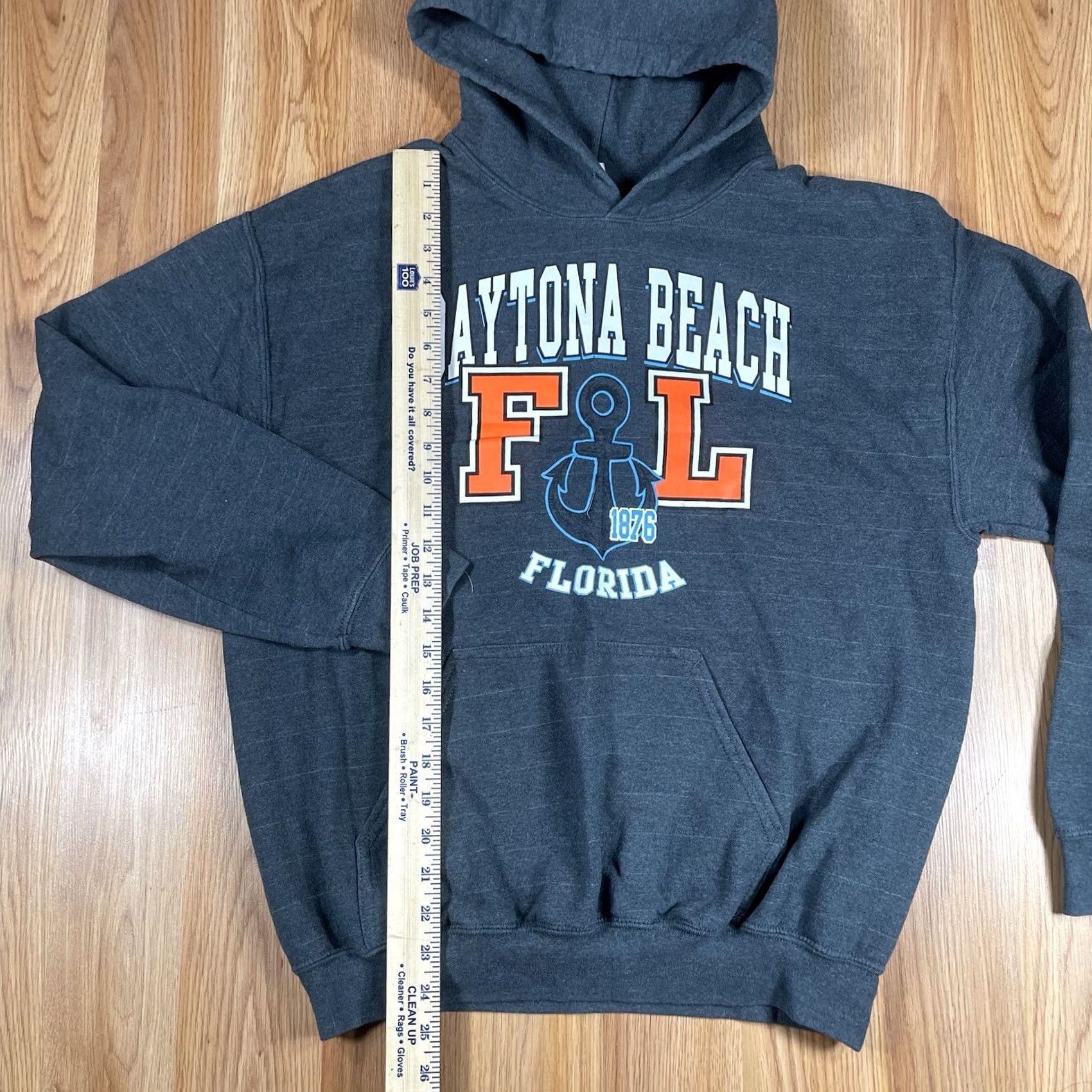 Gildan Gildan Daytona Beach FL Long Sleeve Sweatshirt Hoodie Shirt Mens M Gray Size US M / EU 48-50 / 2 - 3 Thumbnail