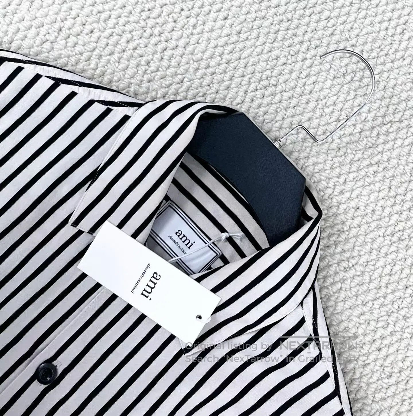 AMI Ami Black White Stripe Short. Size US M / EU 48-50 / 2 - 3 Thumbnail