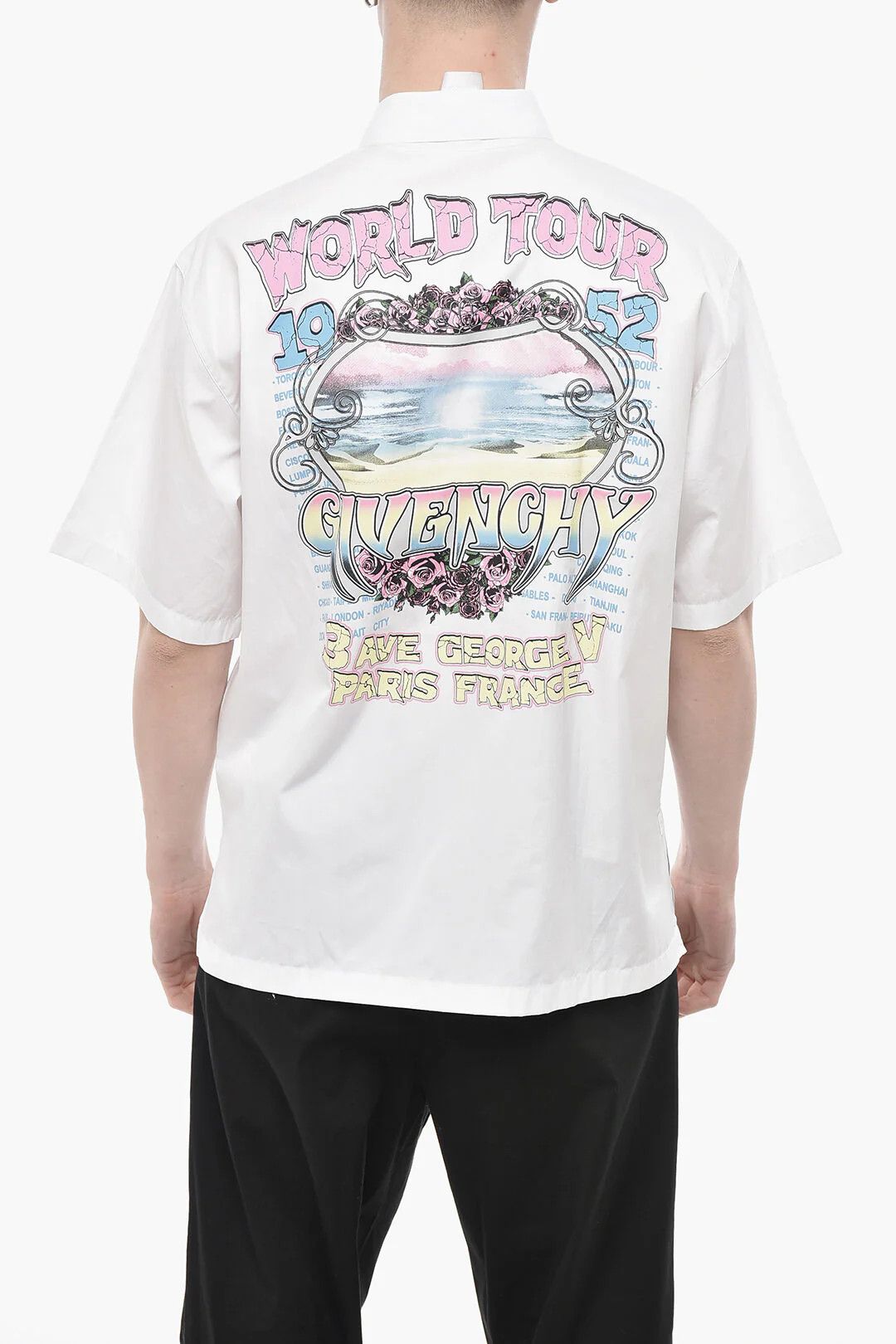Givenchy og1mm0326 Cotton Bowling Shirt in White Size US S / EU 44-46 / 1 - 2 Thumbnail