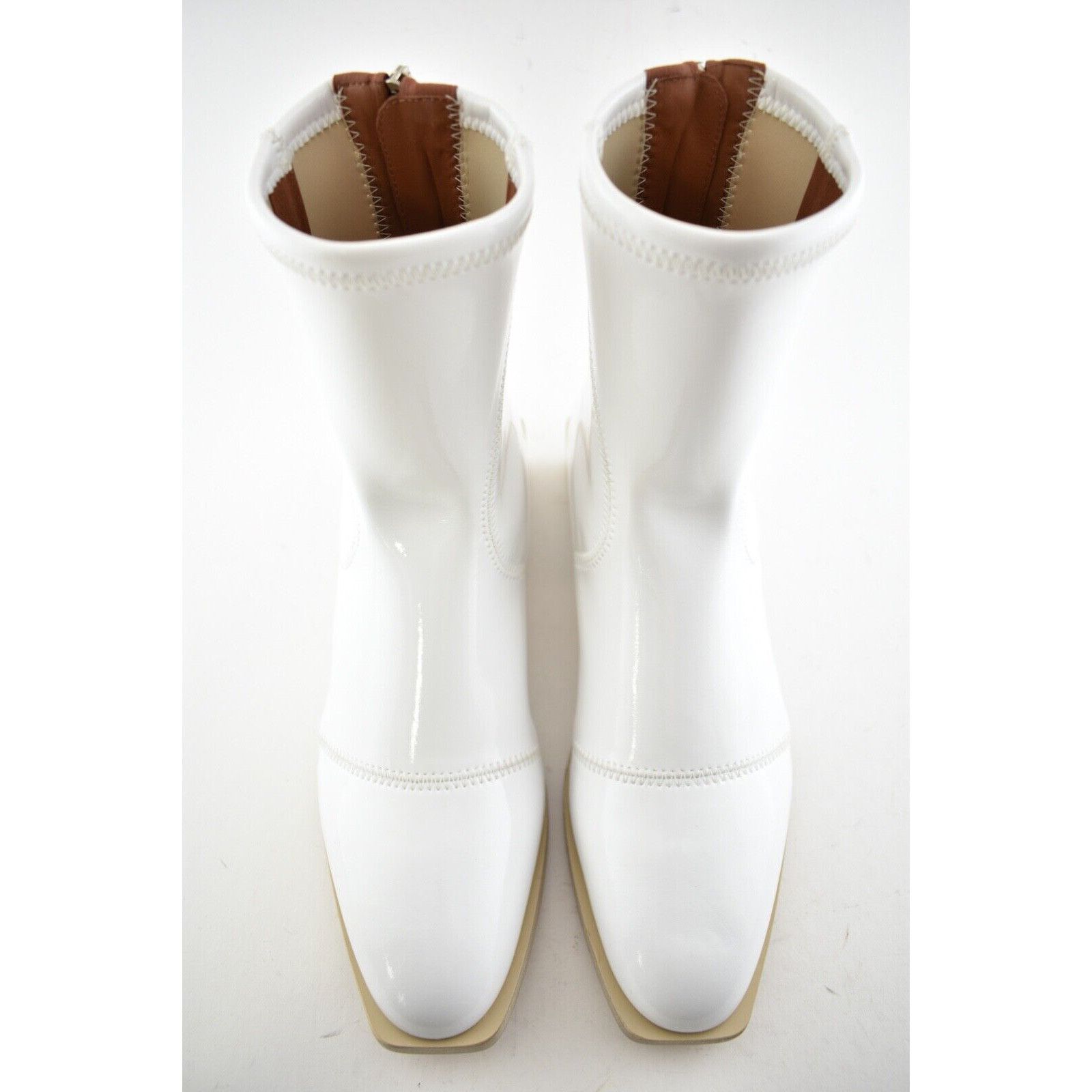 Fendi Fendi White Patent Neoprene Stretch Logo Sock Ankle Size US 6.5 / IT 36.5 - 7 Thumbnail