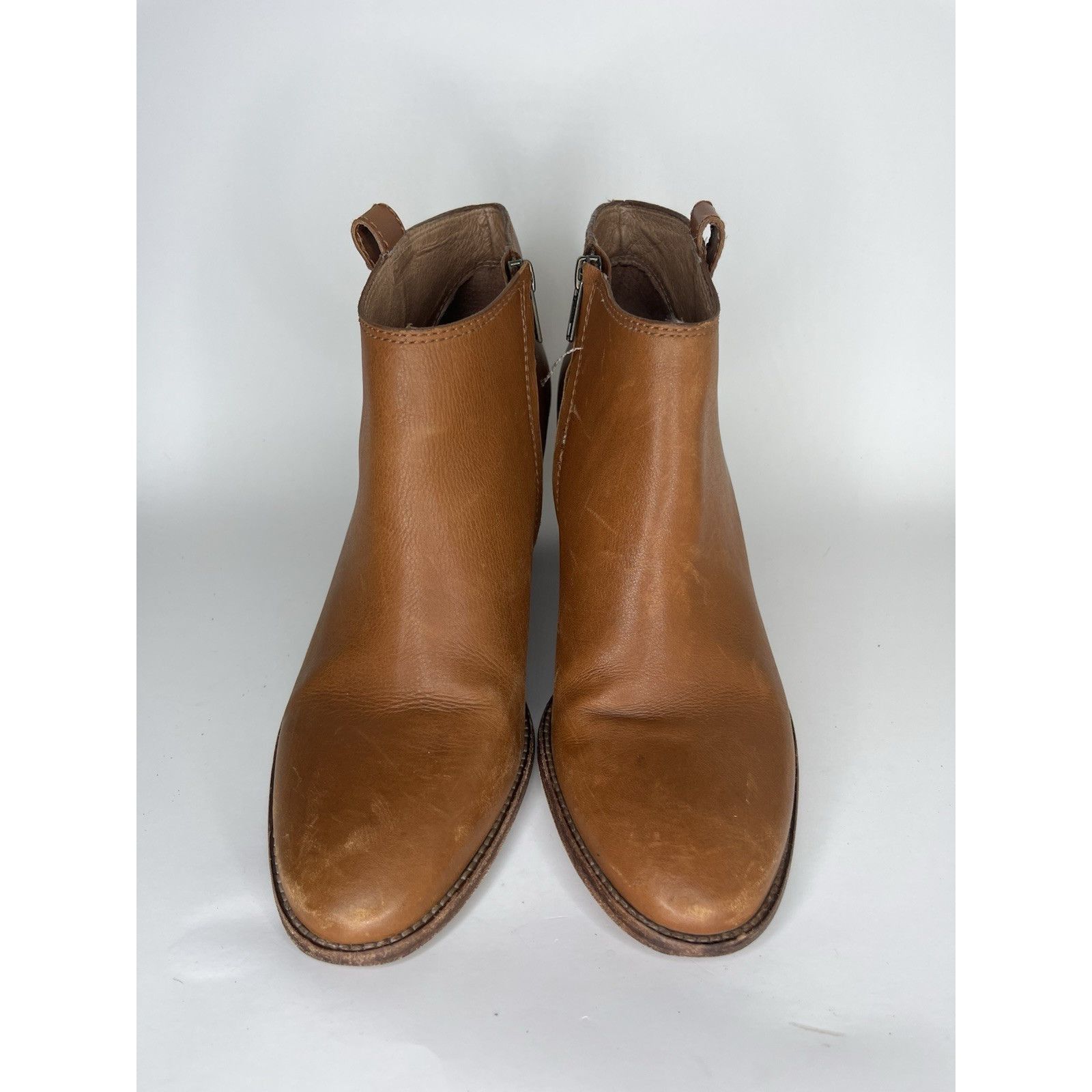 Madewell Madewell Brown Leather Side Zip Ankle Heel Booties Boots Wom Size US 10 / IT 40 - 8 Thumbnail