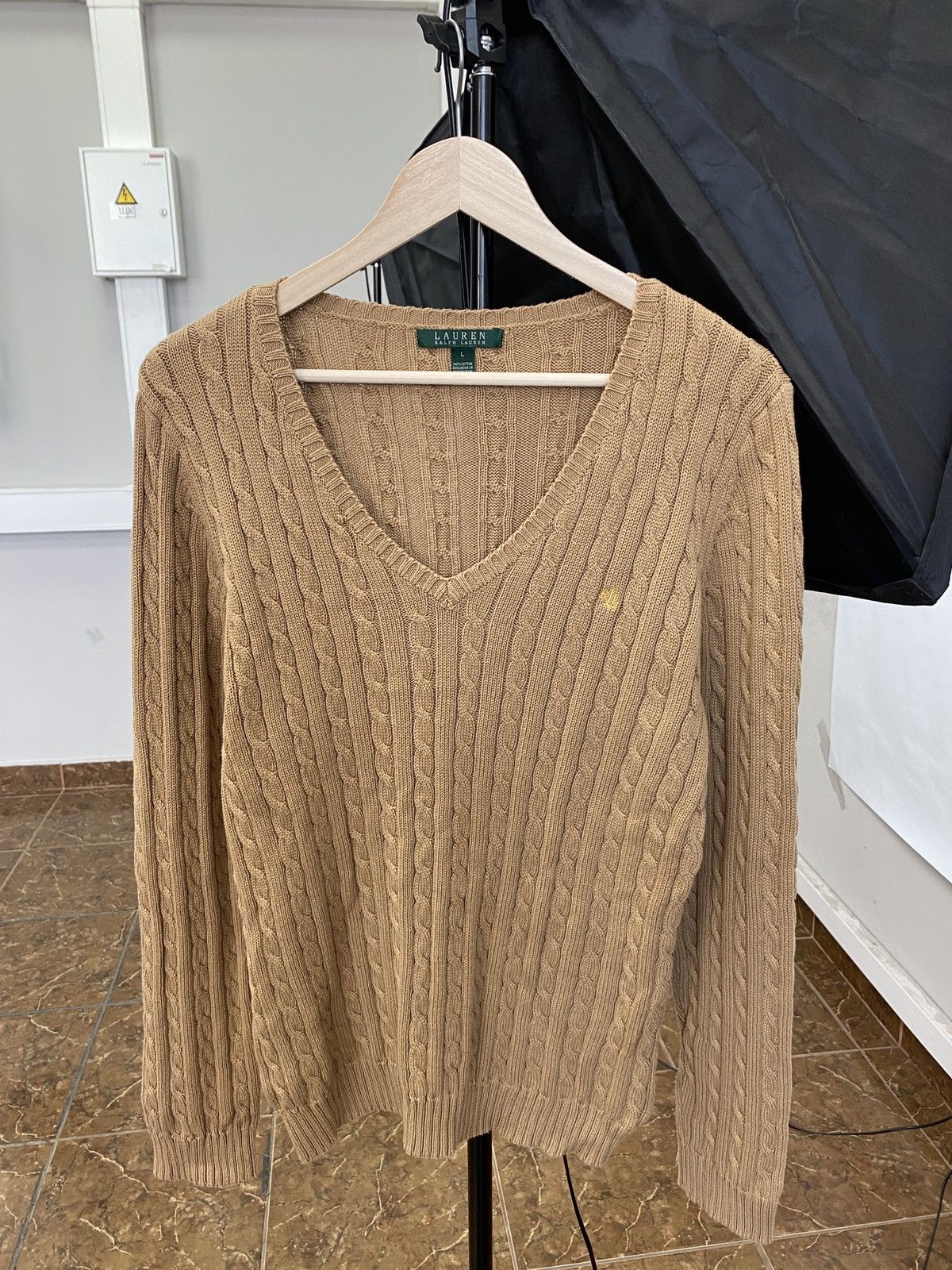 Lauren Ralph Lauren Ralph Lauren RLL Gold Logo Green Label sweater retro wmns Size L / US 10 / IT 46 - 1 Thumbnail