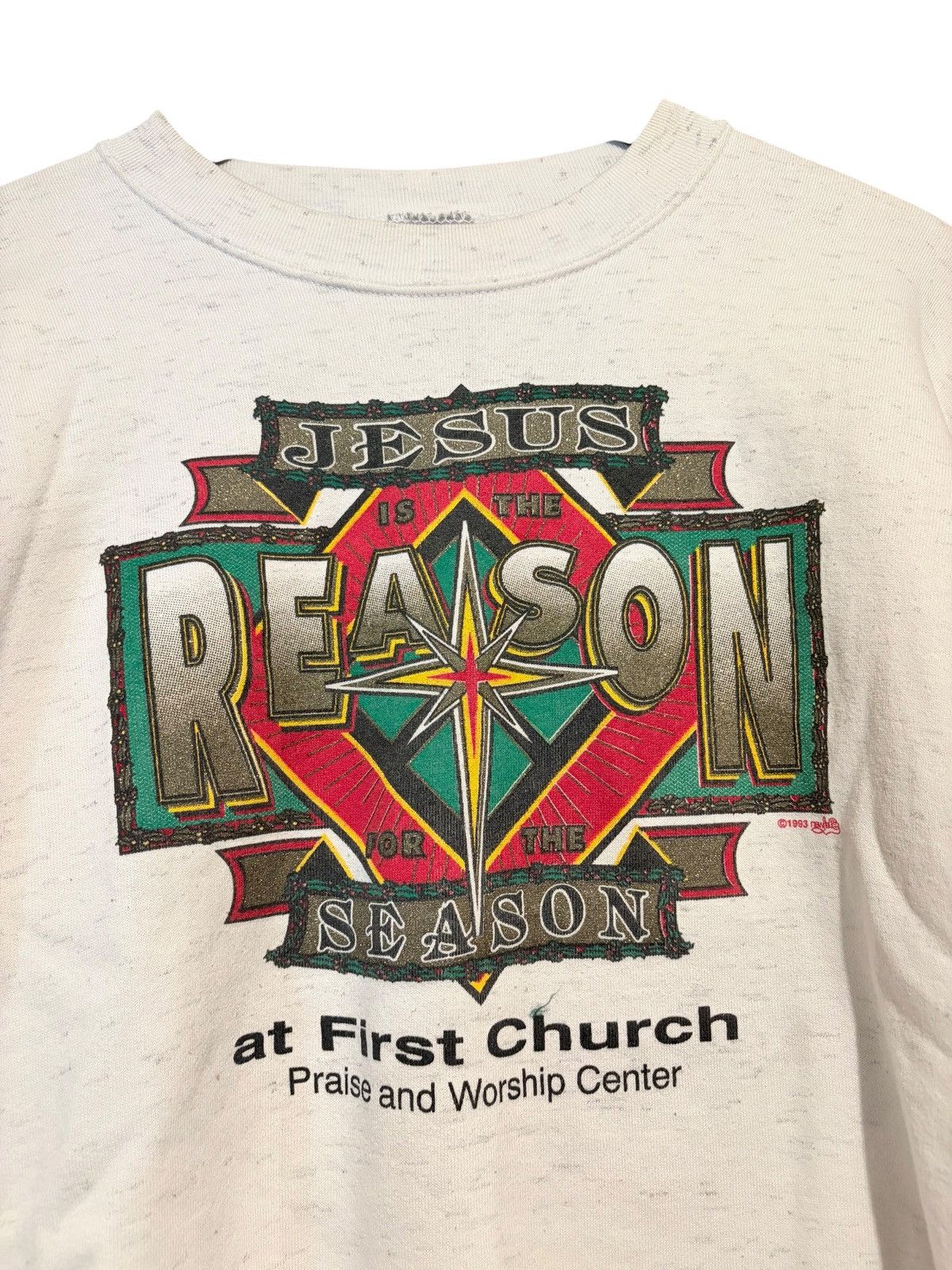 Vintage First church Sweatshirt Size US XL / EU 56 / 4 - 2 Thumbnail