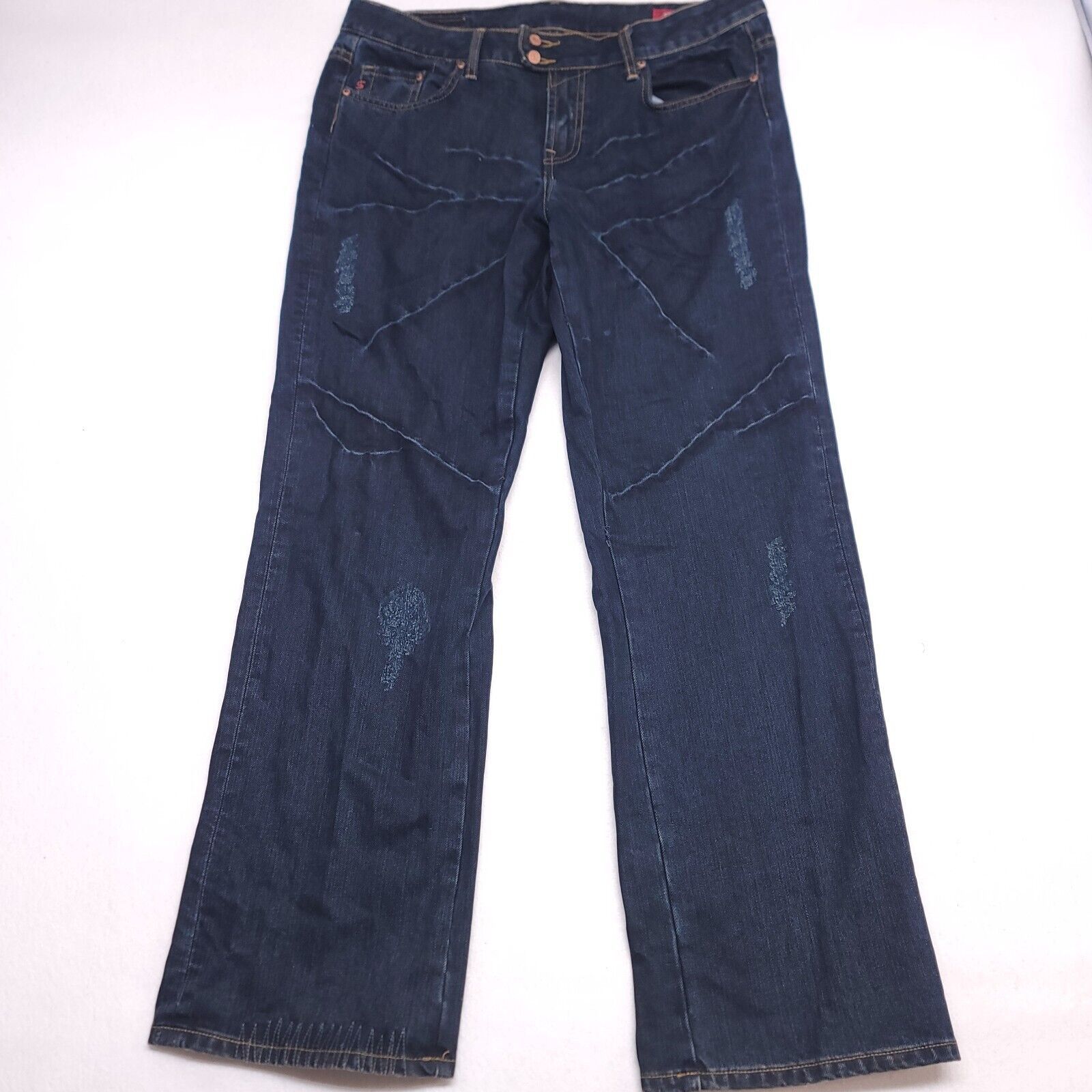 Seven 7 Seven7 Casual Button Zip Denim Jeans Womens Size 16 Blue Size 38" / US 16 / IT 52 - 2 Thumbnail