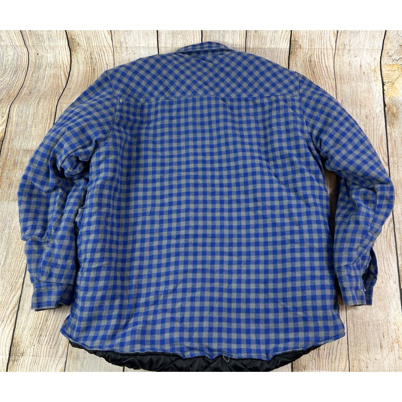 Vintage VINTAGE Ground Force Jacket M Blue Flannel Quilted Snap Cotton Polyester Manitoba Canada Lodge Outdoor Classic M Mens Size US M / EU 48-50 / 2 - 2 Thumbnail