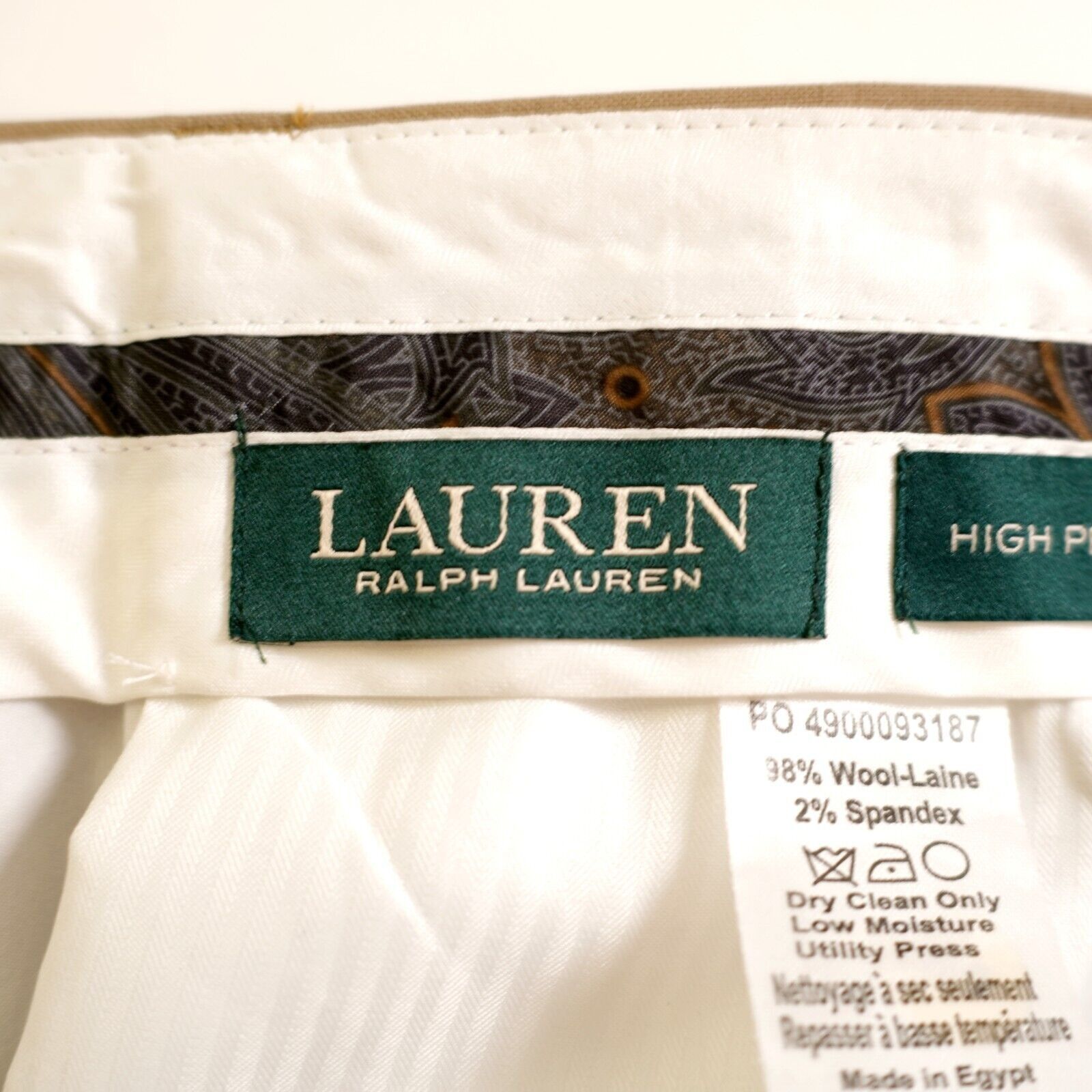 Lauren Ralph Lauren Lauren Ralph Lauren High Performance Wool Tan Pleated Cuffed Size 36R - 5 Thumbnail