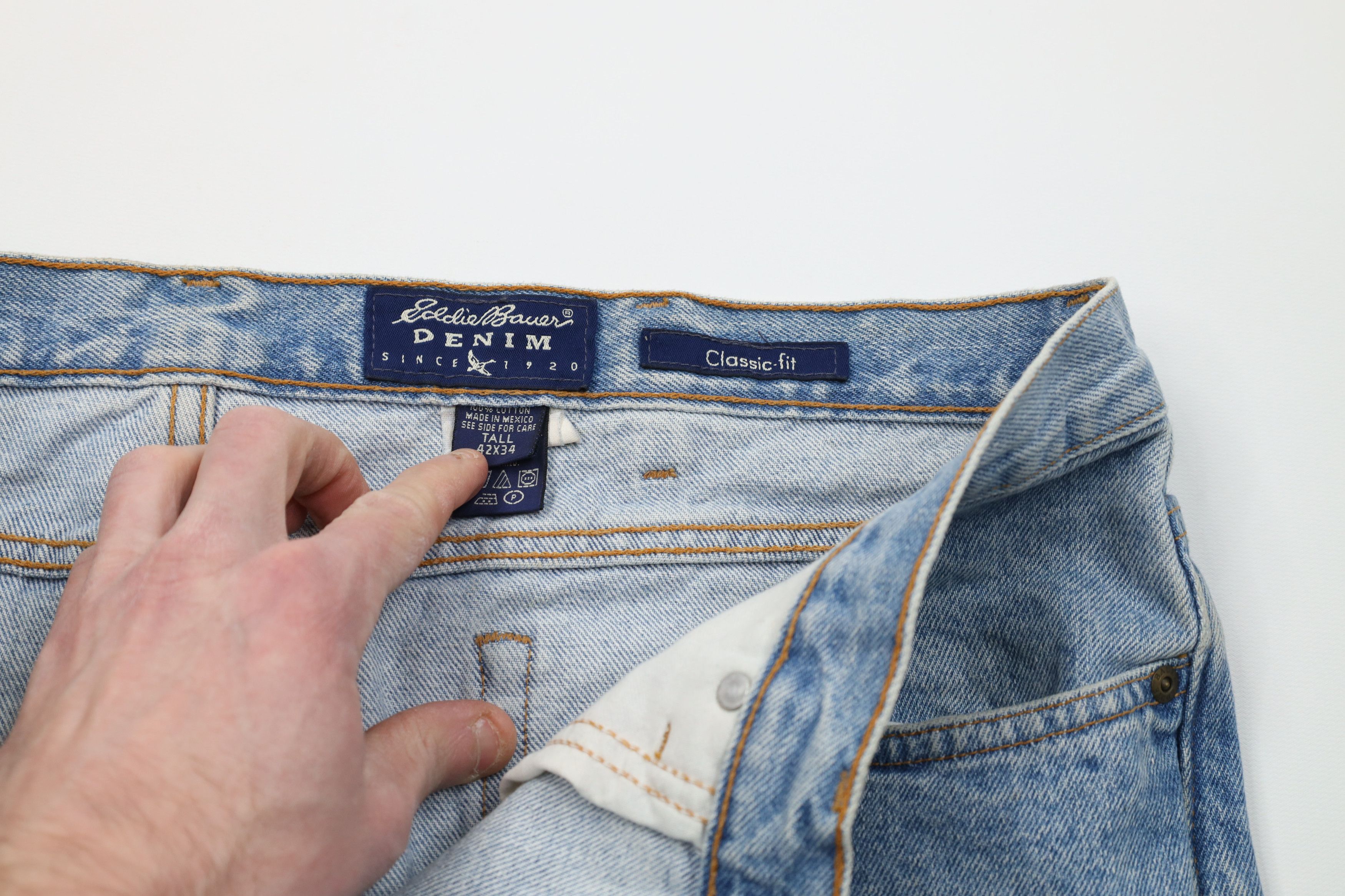 Eddie Bauer Vintage 90s Eddie Bauer Classic Fit Straight Leg Denim Jeans Size US 42 / EU 58 - 10 Thumbnail