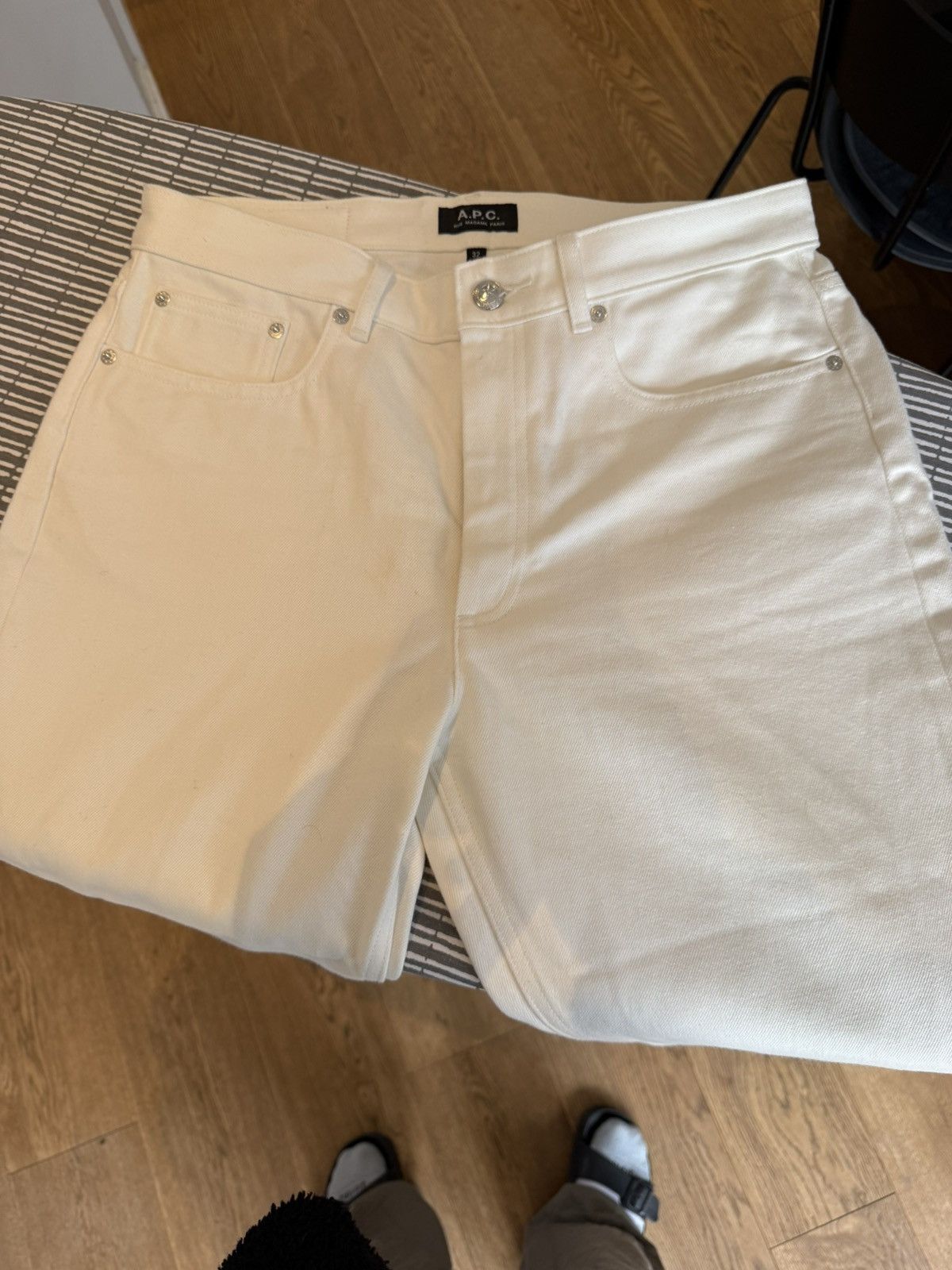 A.P.C. A.P.C FOR L'ETIQUETTE - LE JEAN, white denim Size US 32 / EU 48 - 7 Thumbnail