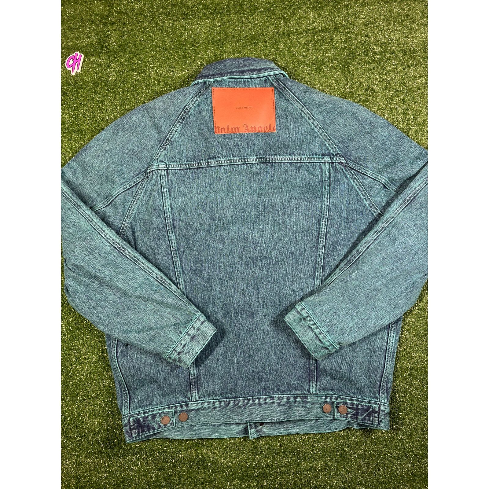 Palm Angels Palm Angels Light Wash Sunset Loose Denim Jacket Size Medium Size US M / EU 48-50 / 2 - 2 Thumbnail
