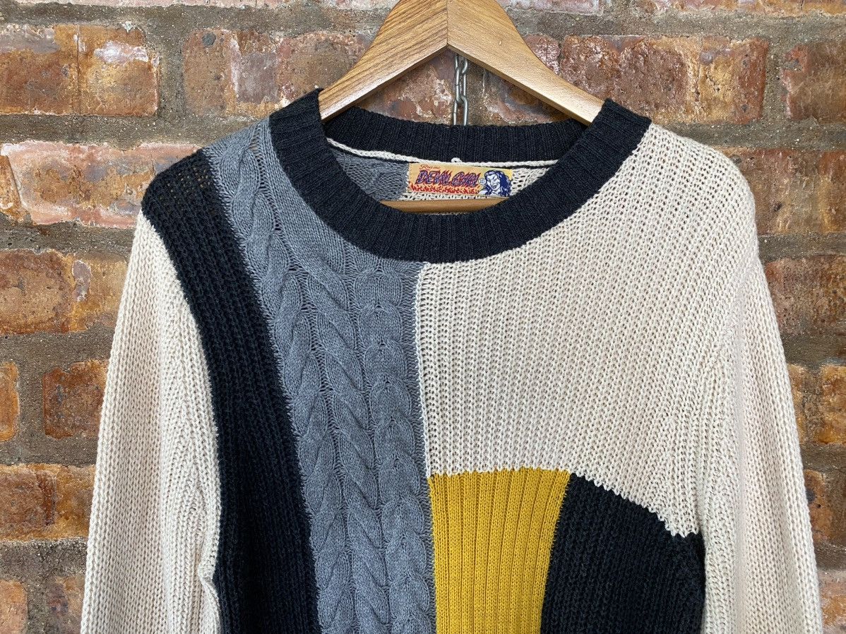 Hysteric Glamour × If Six Was Nine × Japanese Brand Vtg RNA DNA Devil Girl Oversize color block knitwear Size L / US 10 / IT 46 - 3 Thumbnail