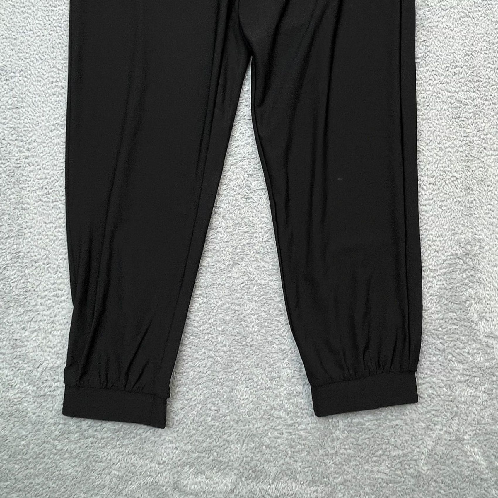 Vintage WynneLayers Pants Womens Medium Black Luxe Crepe Joggers Stretch Tapered Leg Size 32" / US 10 / IT 46 - 6 Thumbnail