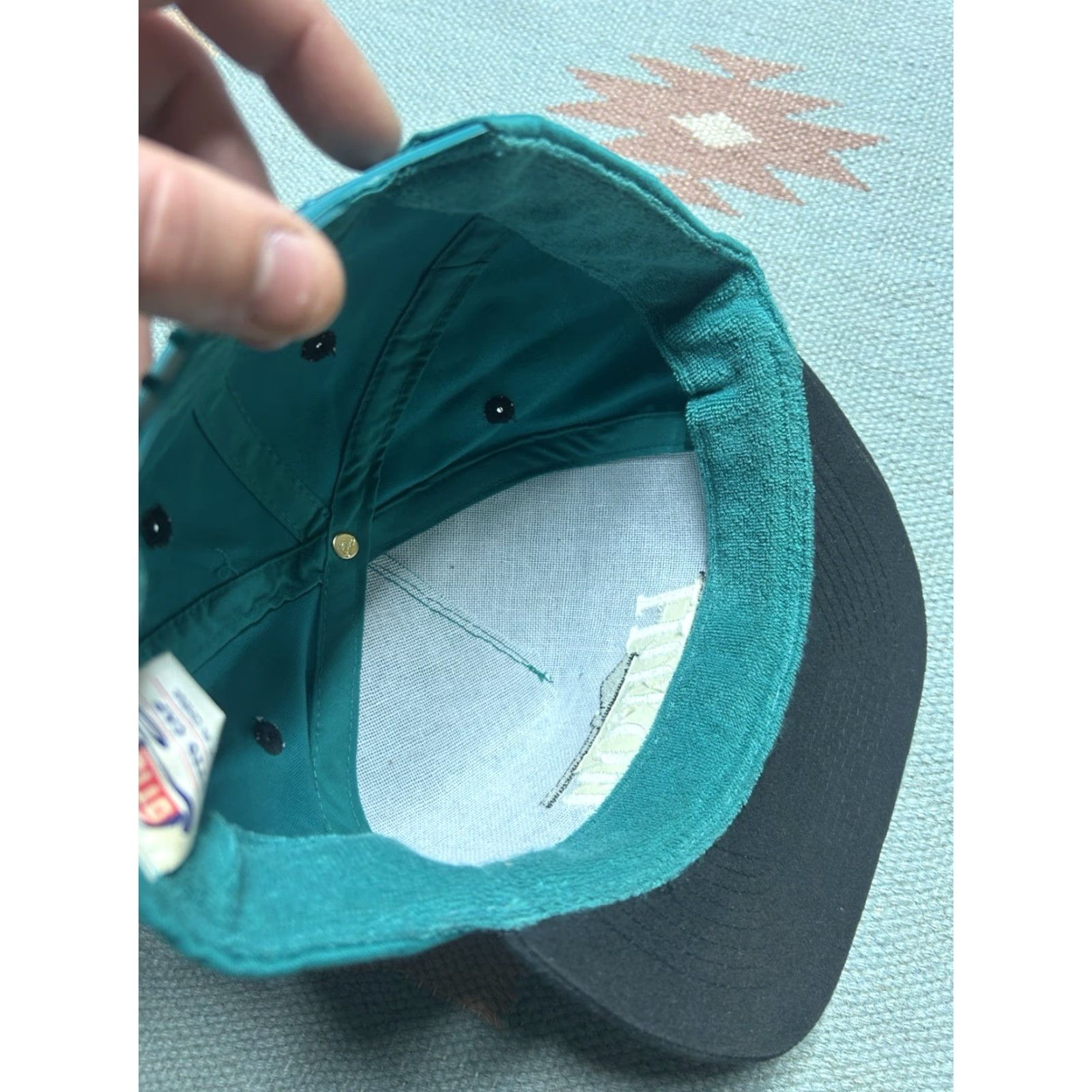 Altea VINTAGE SnapBack Hat Huron Michigan teal turquoise Adjustable Men Size ONE SIZE - 6 Thumbnail
