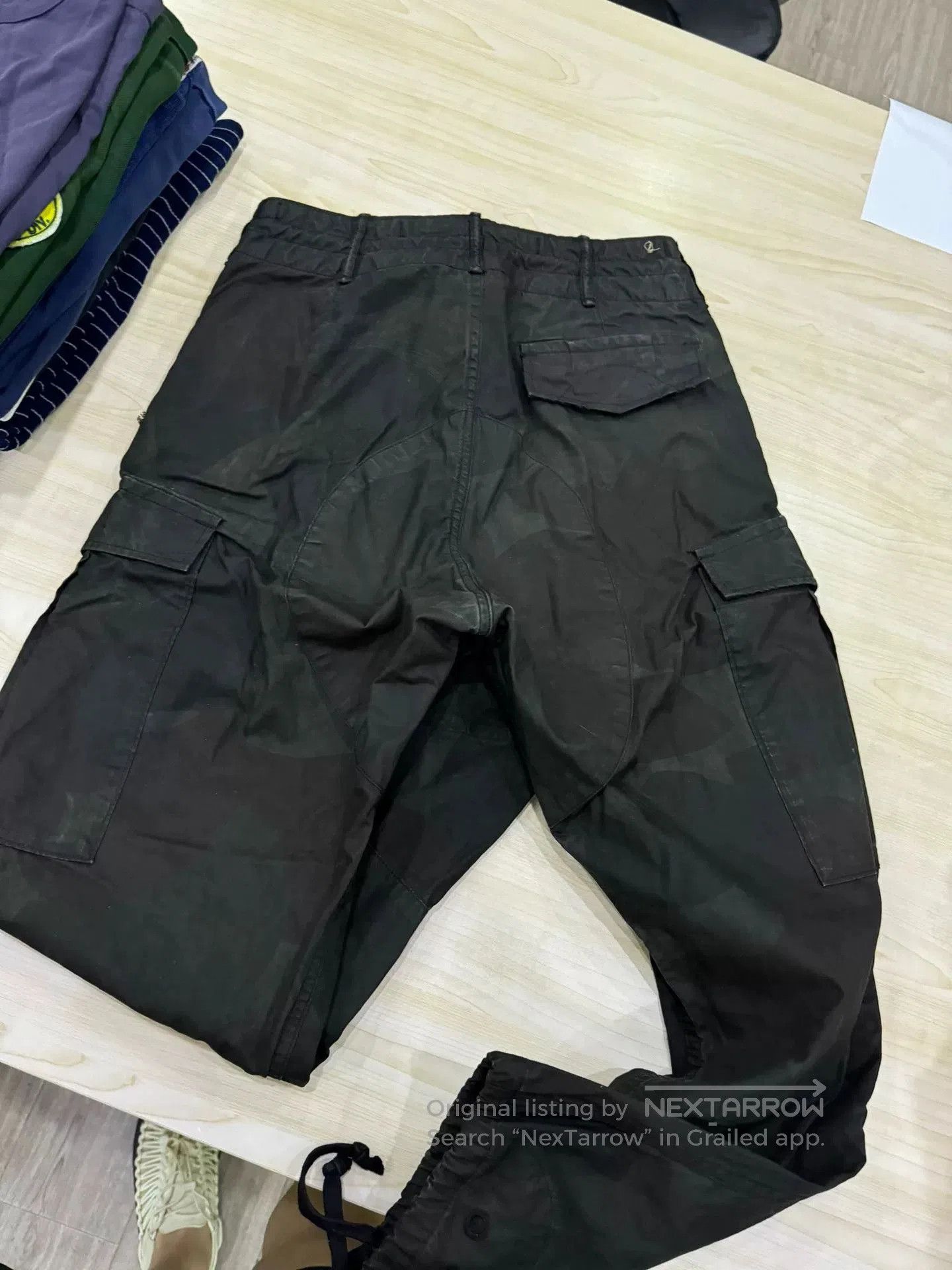 RRL Camo Cargo Pants Black Color.