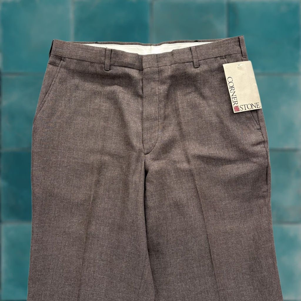 Vintage VINTAGE Cornerstone Dress Pants Mens 34x30 Brown Regular Fit Microfiber USA Workwear VTG Size US 34 / EU 50 - 1 Thumbnail