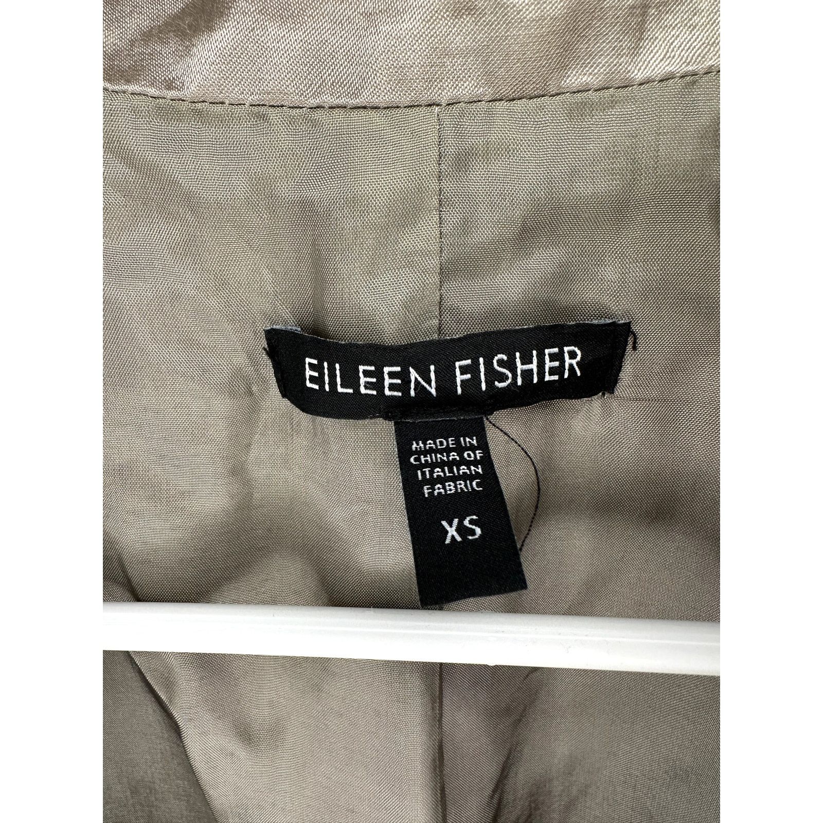 Eileen Fisher Eileen Fisher Satin Crinkle Blazer Jacket Champagne Women XS Size XS / US 0-2 / IT 36-38 - 6 Thumbnail