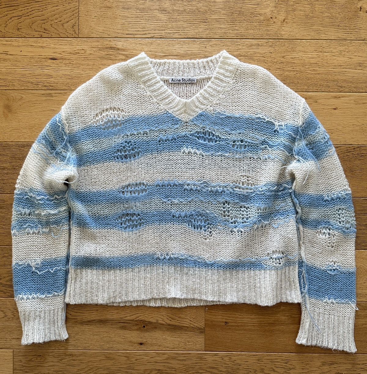 Acne Studios Acne Studios mohair knitted distressed sweater Size L / US 10 / IT 46 - 2 Thumbnail
