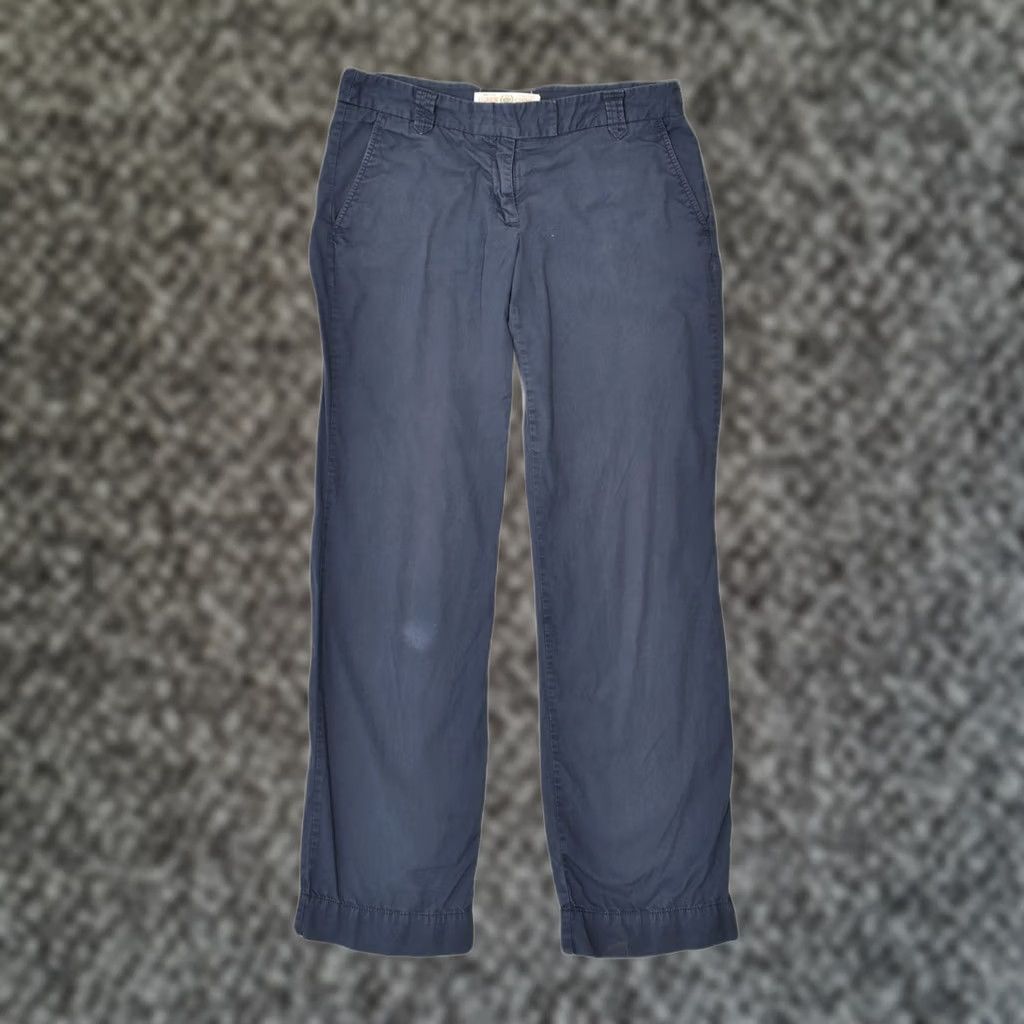 J.Crew J. CREW Womens City Fit Straight Chino Trousers Navy Blue Cotton W30 L32 Size 30" / US 8 / IT 44 - 1 Thumbnail