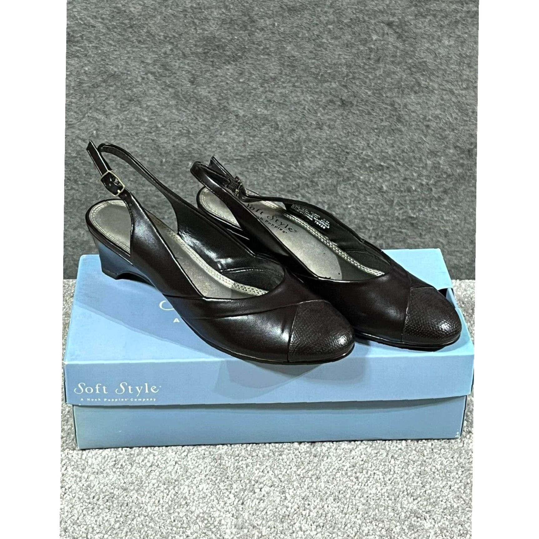 Hush Puppies Hush Puppies Vintage 90s Y2K Chunky Block Heels Slingback Buckle Women's Sz 6.5 M Brown Shoes Size US 5 / IT 35 - 6 Thumbnail