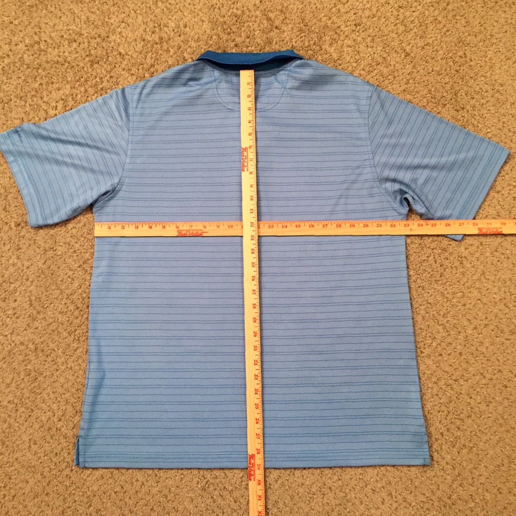 Vintage Walter Hagen Polo Shirt Mens L Blue Striped Short Sleeve Size US L / EU 52-54 / 3 - 6 Thumbnail