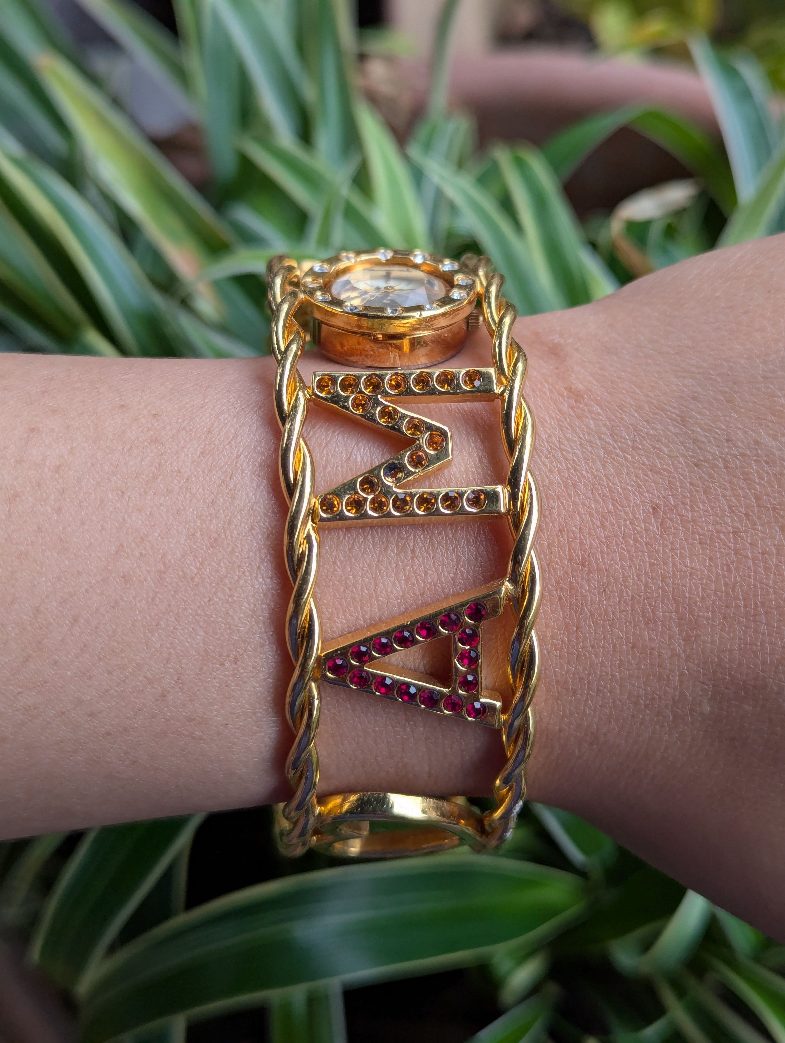 Designer RARE Epoca Watch with AMOR(Love) Spellout Bracelet Size ONE SIZE - 2 Thumbnail