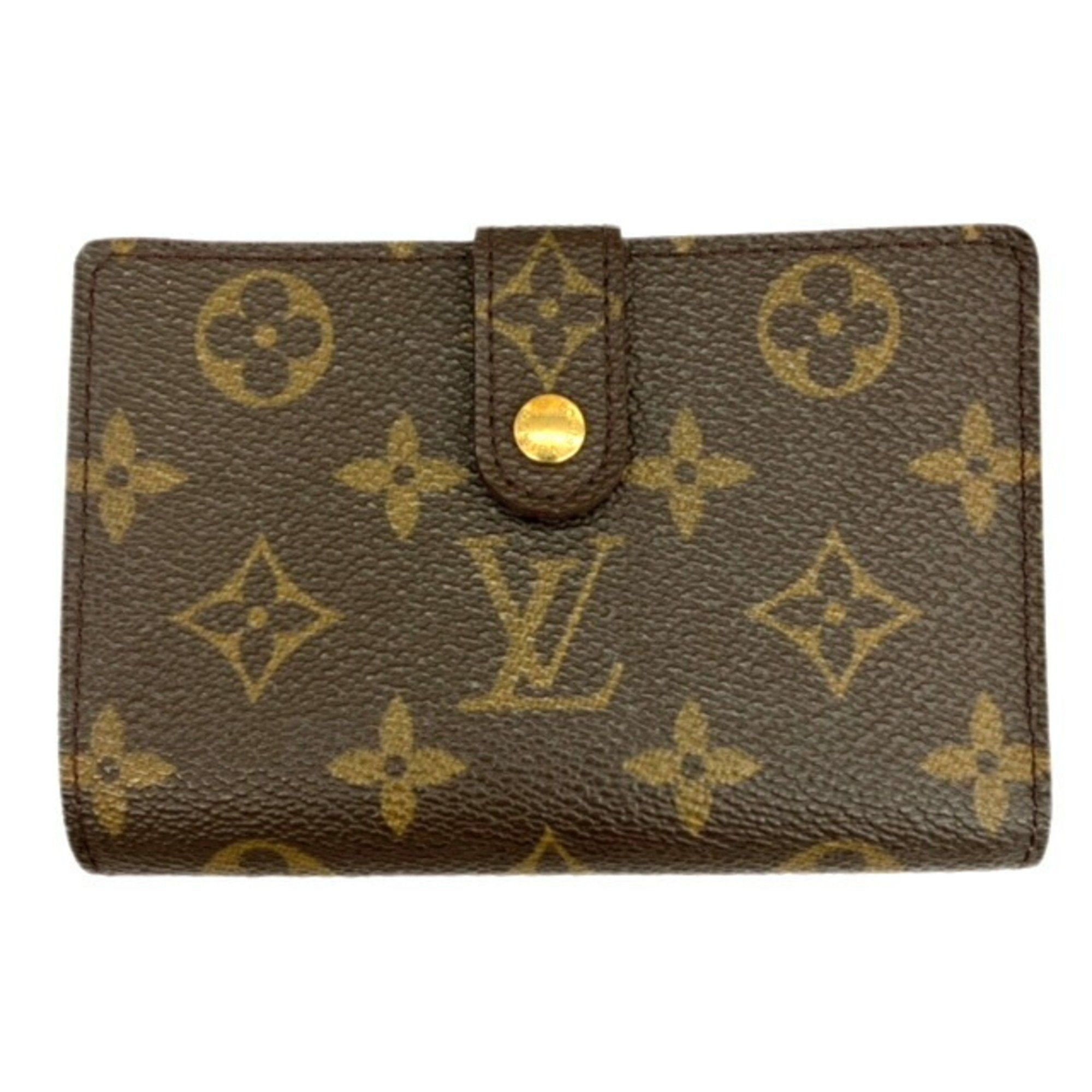 image of Louis Vuitton Portomone Bier Viennois Monogram Bifold Wallet Pvc in Tan, Women's