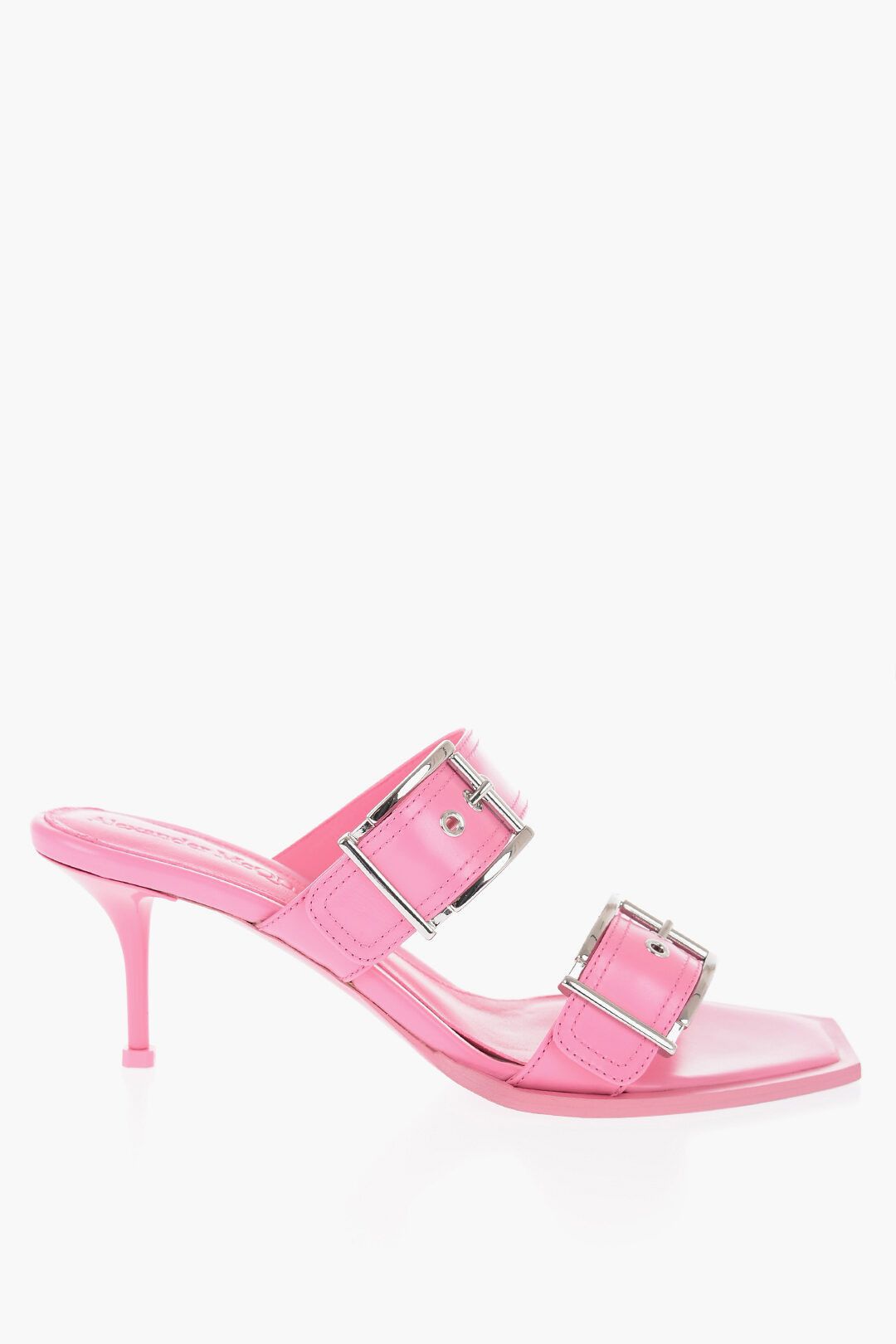 image of Alexander Mcqueen Og1Mm0524 Leather Sandals In Pink, Women's (Size 7)