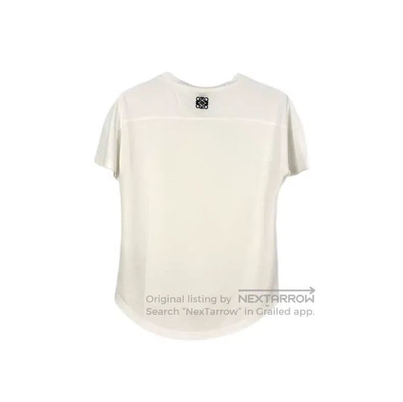 Loewe Loewe White Embroidered Logo Short Sleeve Size S / US 4 / IT 40 - 2 Thumbnail