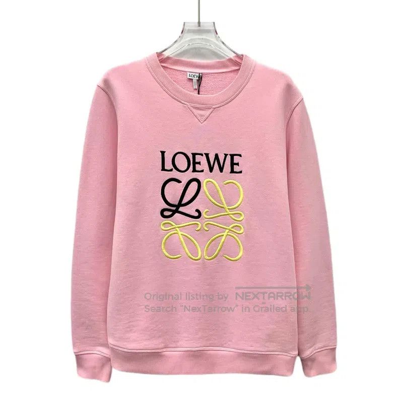 Loewe Loewe Pink Logo Embroidered Crewneck Sweatshirt Size S / US 4 / IT 40 - 1 Thumbnail