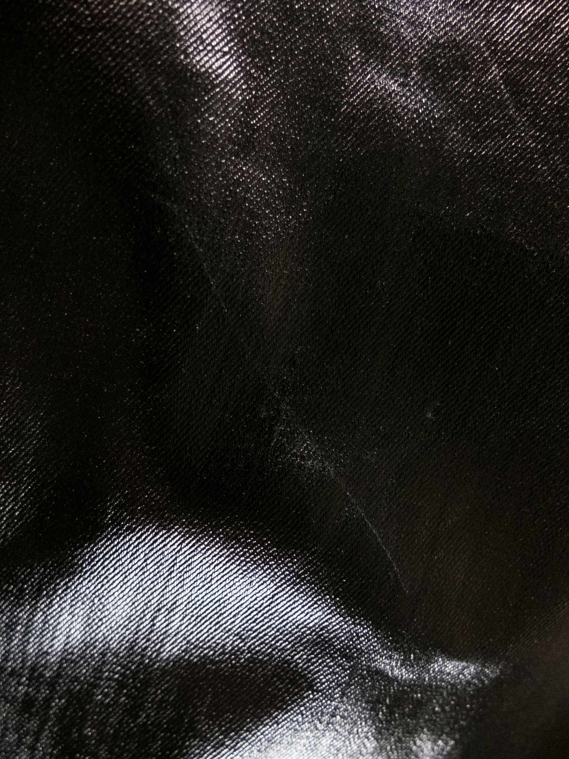 RICK OWENS Knee Al Pillar black pleated coated denim skirt