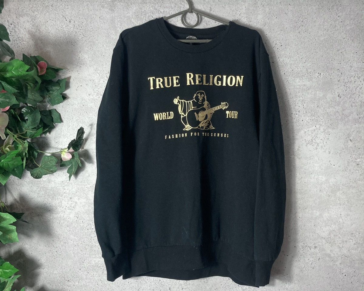 Pre-owned True Religion X Vintage True Religion Chiefkeef Vintage Hoodie Big Logo Buddha Y2k In Black