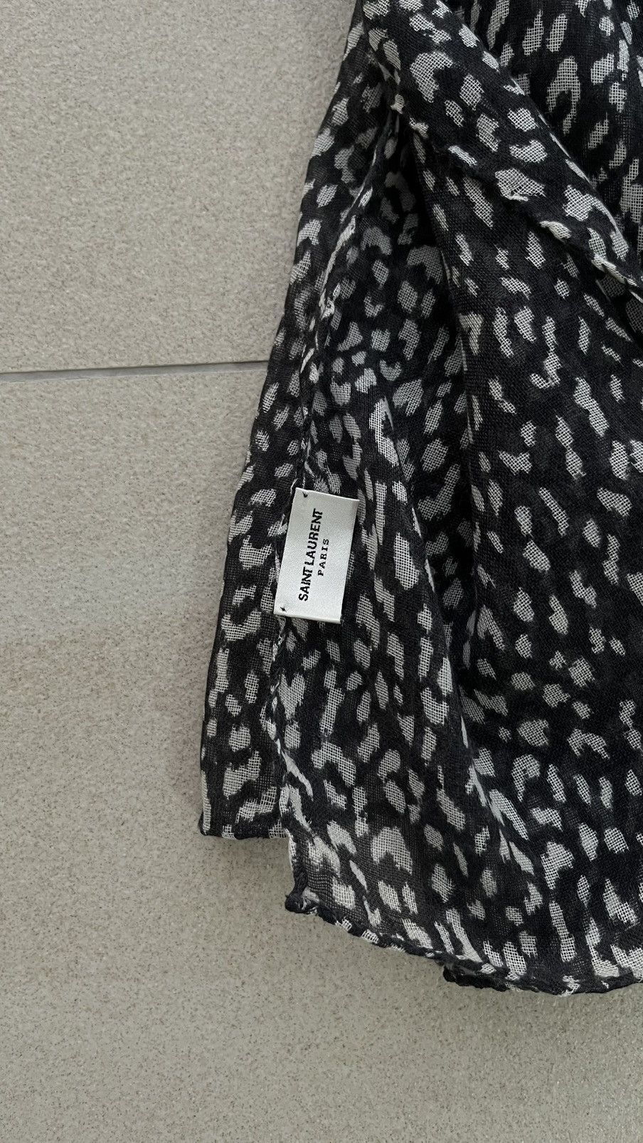 Saint Laurent Paris FW13 Saint Laurent Paris Babycat Silk Scarf by Hedi Slimane Size ONE SIZE - 3 Thumbnail