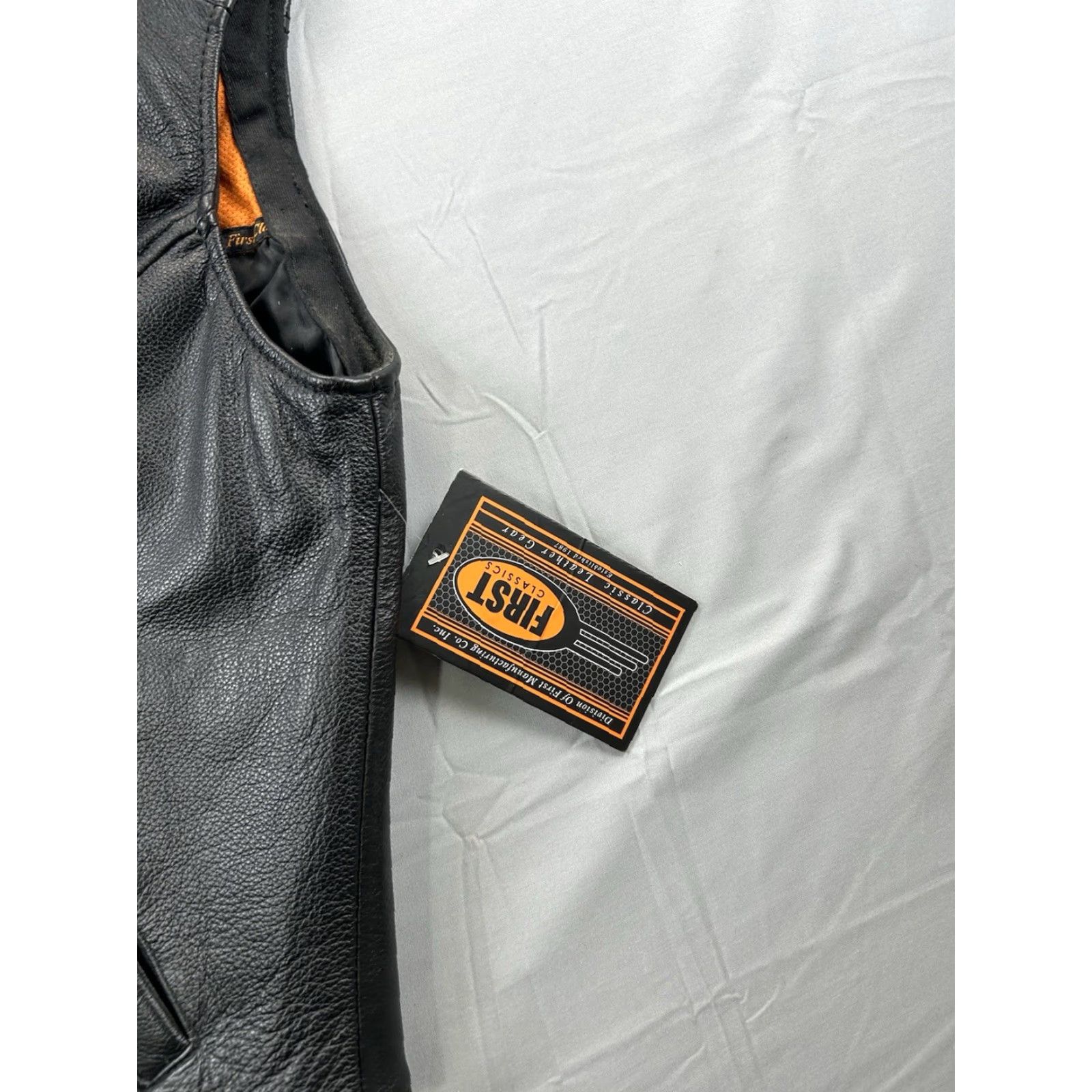 Vintage First Classic Leather Vest Women L Biker Moto Classic Leather Black Womens Size L / US 10 / IT 46 - 7 Thumbnail